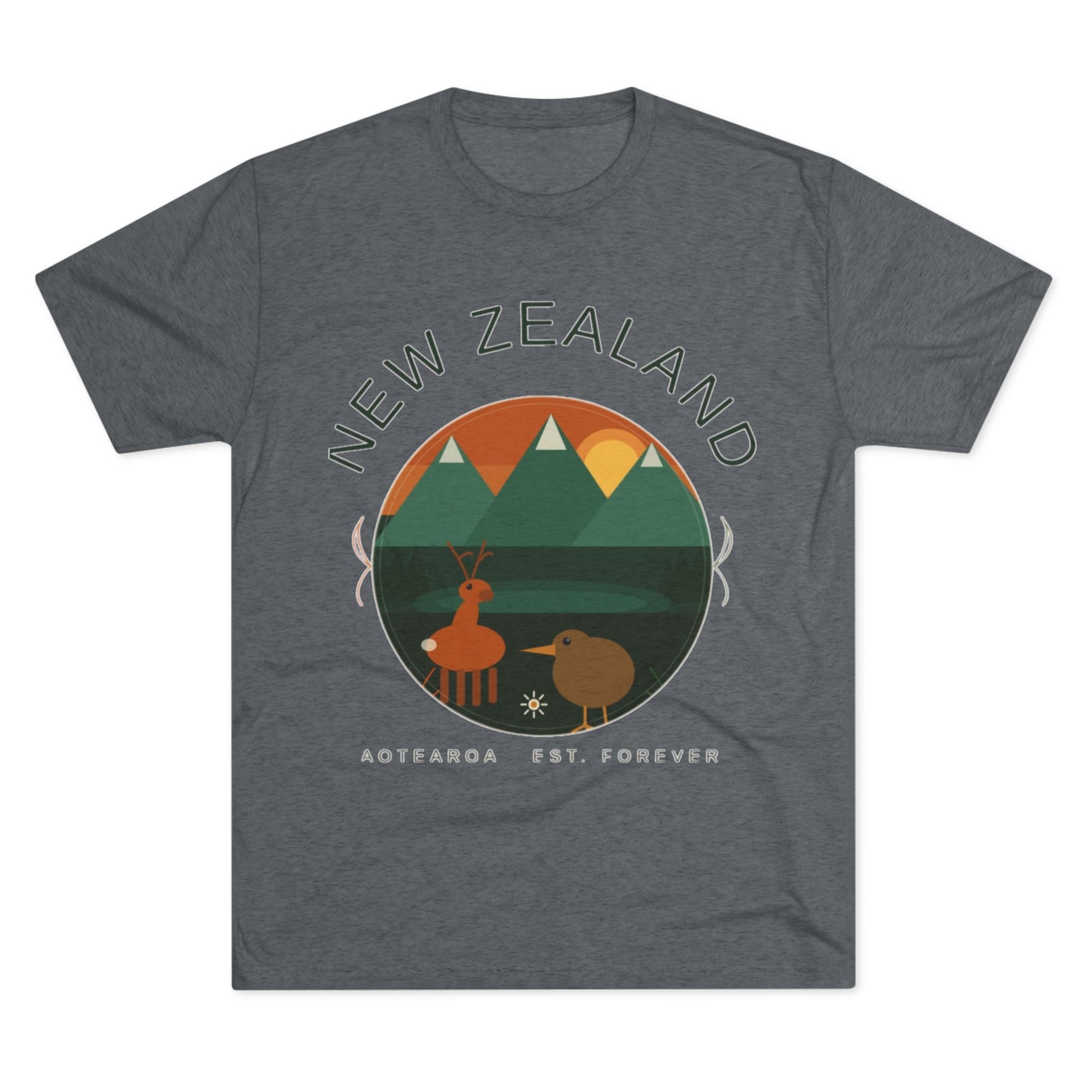 Aotearoa New Zealand Tri-Blend Tee, Classic Soft Shirt for Men &amp; Women, Kiwi Travel Top, Vintage Tshirt, Souvenir