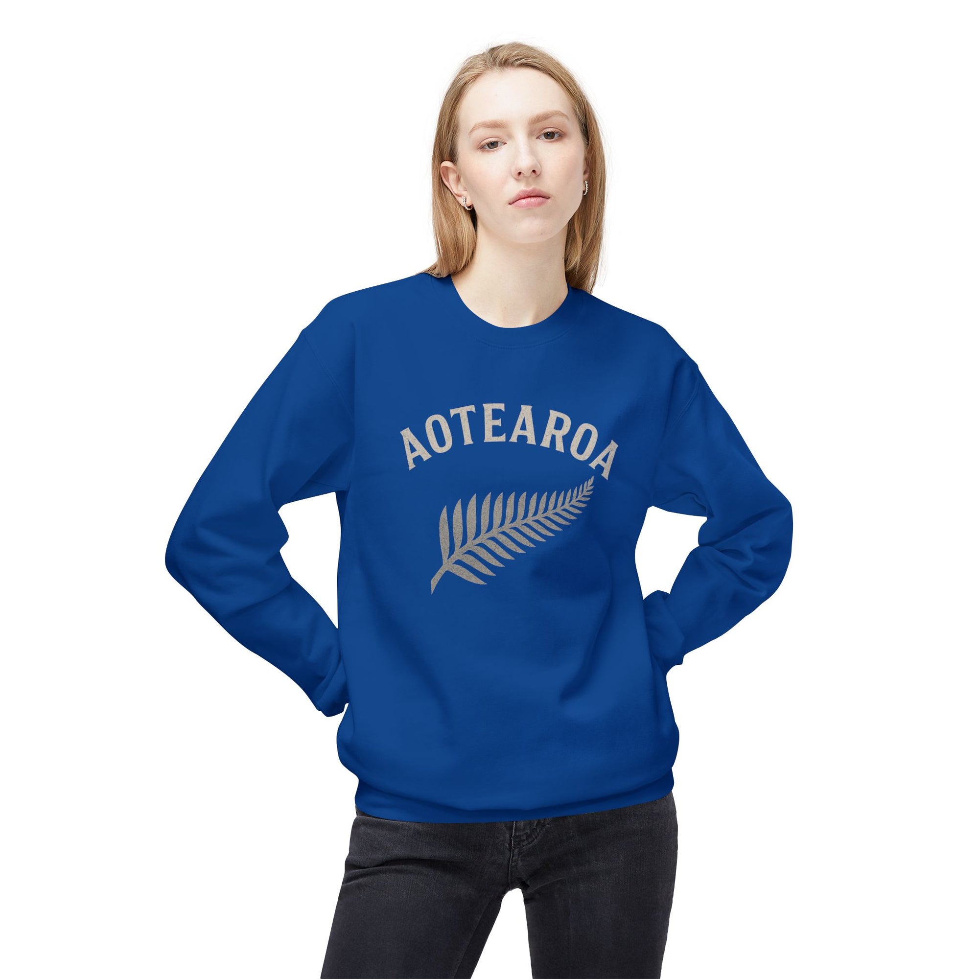 Aotearoa Fern Crewneck Sweatshirt | New Zealand Silver Fern