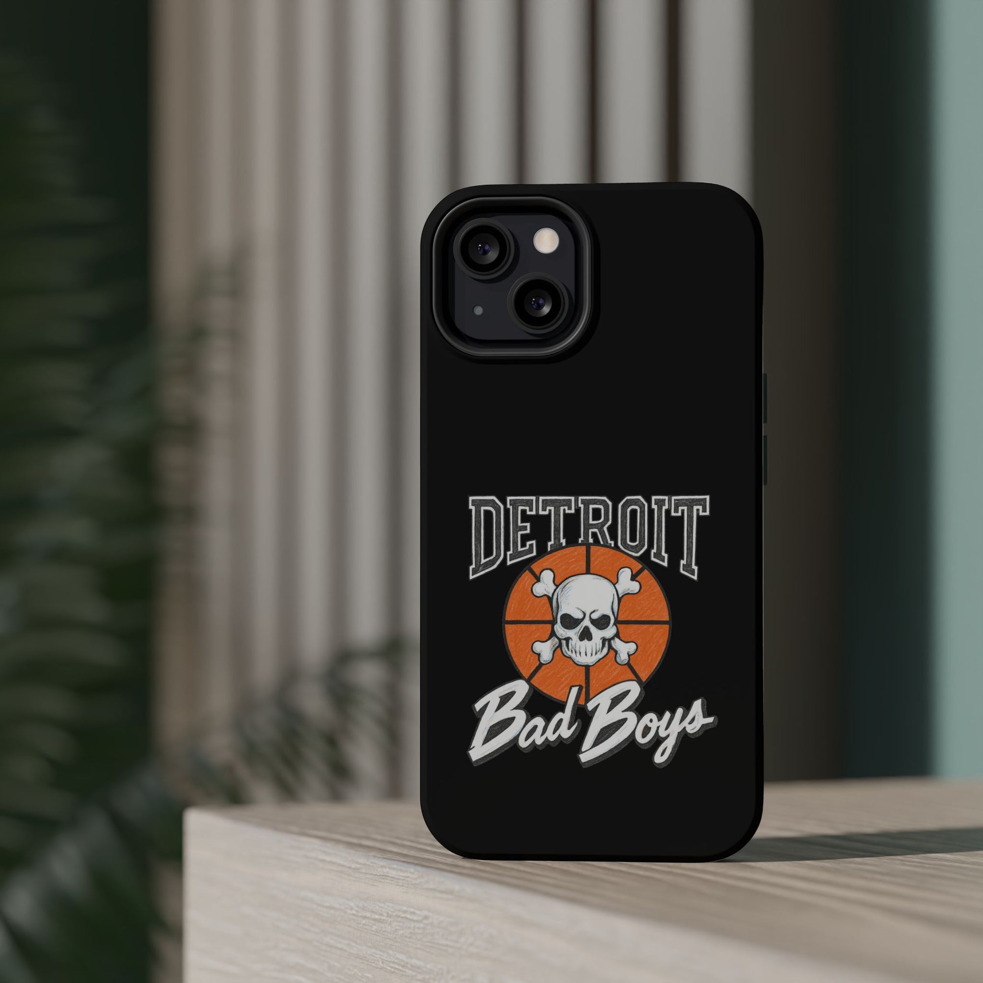 Detroit Bad Boys Skull Basketball Phone Case - Magnetic Impact-Resistant Case