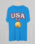 USA Medal Graphic Tee | Patriotic Sports Shirt, 4th of July Apparel