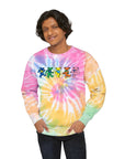 Dancing Rainbow Bears Sweatshirt | Light Blue Tie-Dye Crewneck