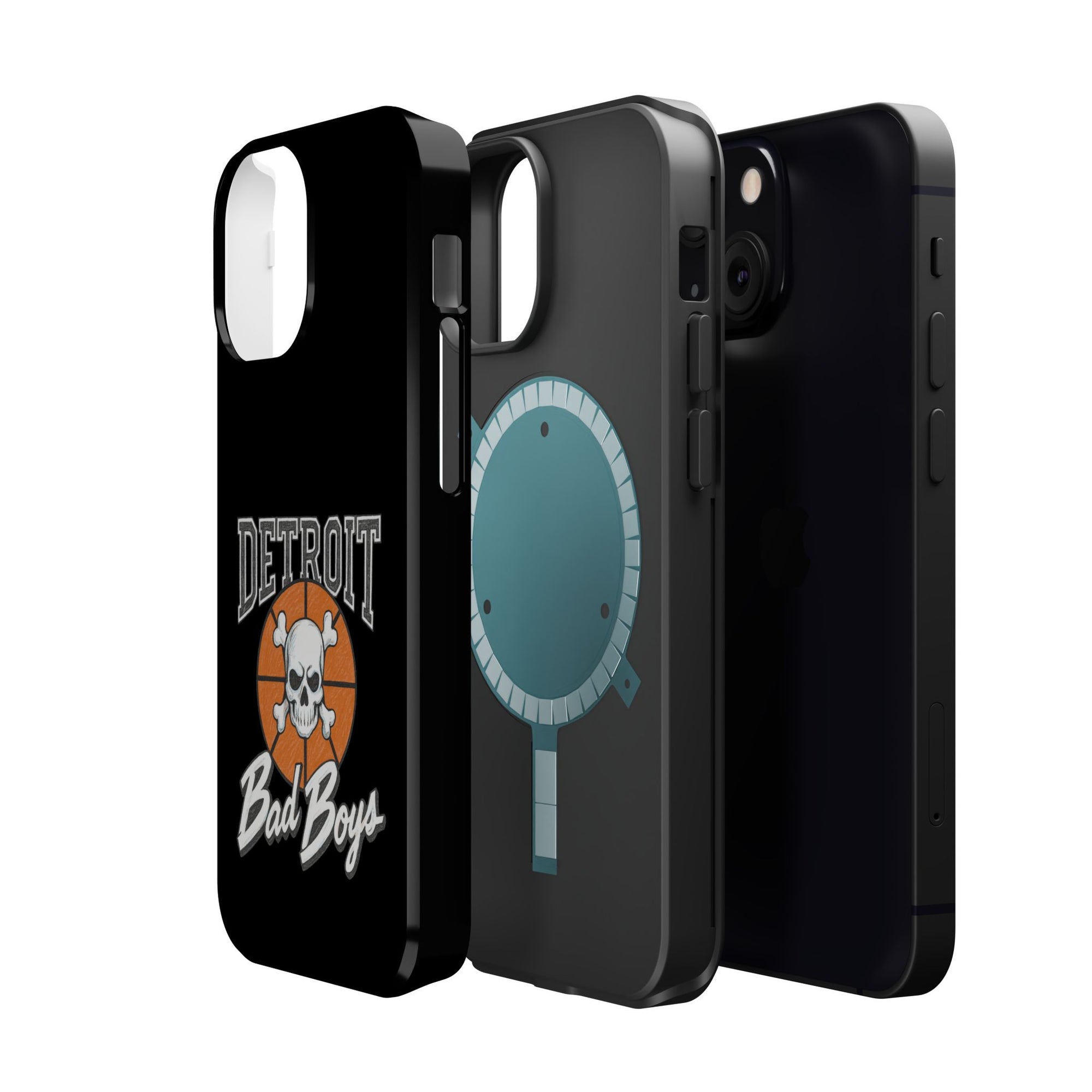 Detroit Bad Boys Skull Basketball Phone Case - Magnetic Impact-Resistant Case