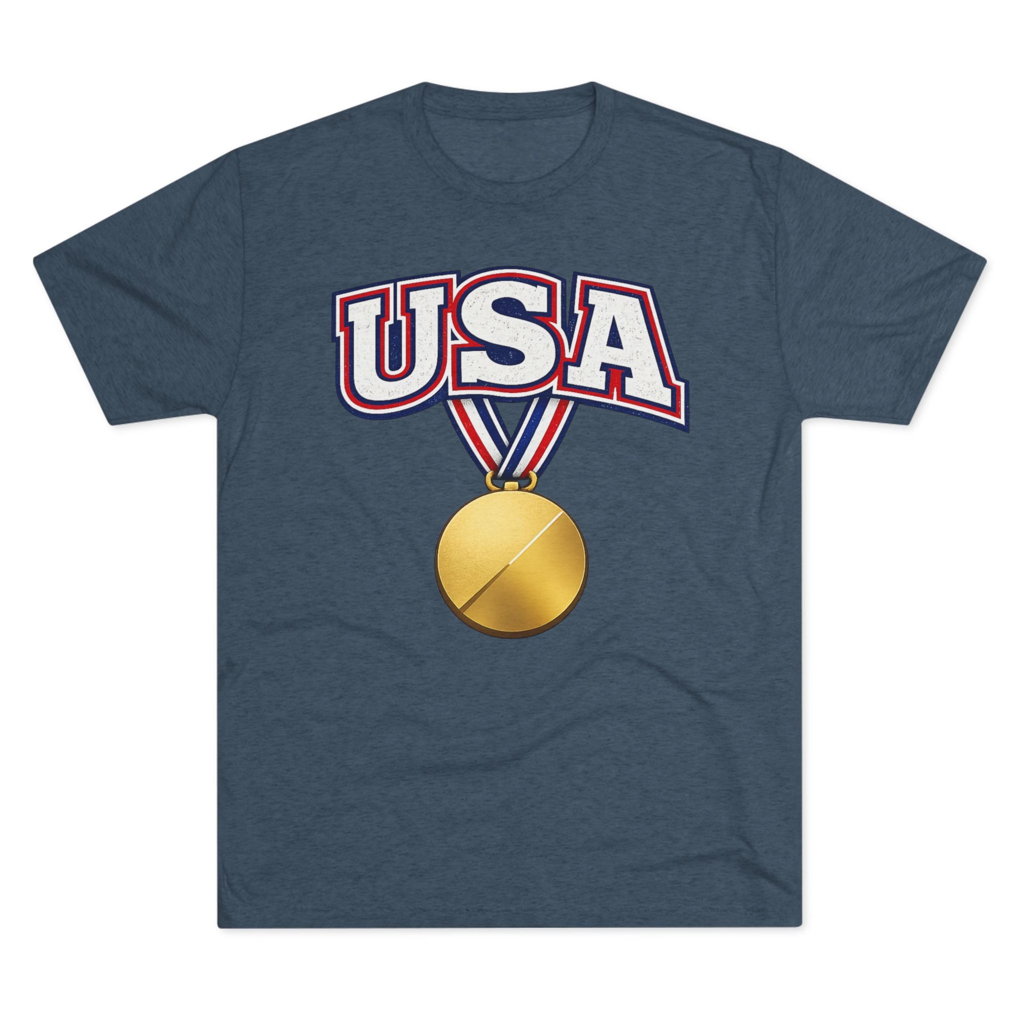 USA Medal Graphic Tee | Patriotic Sports Shirt, 4th of July Apparel