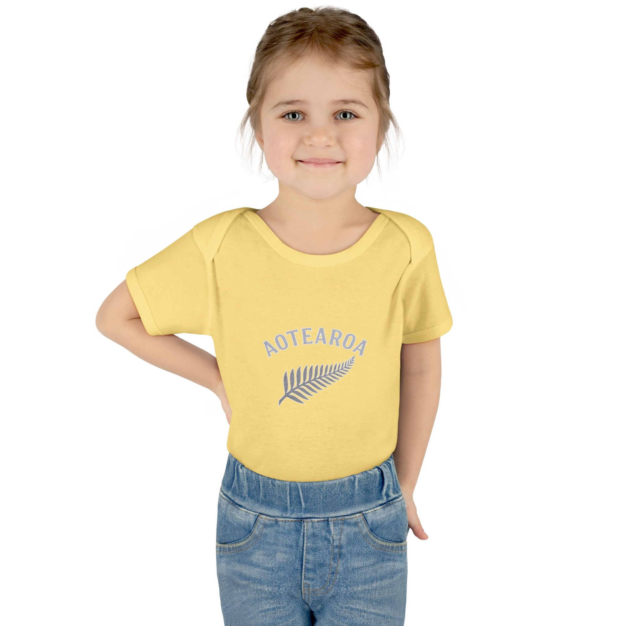 New Zealand Baby Onesie | Aotearoa Baby Outfit | Kiwi Infant Bodysuit | NZ Baby Clothes | Silver Fern Baby Gift