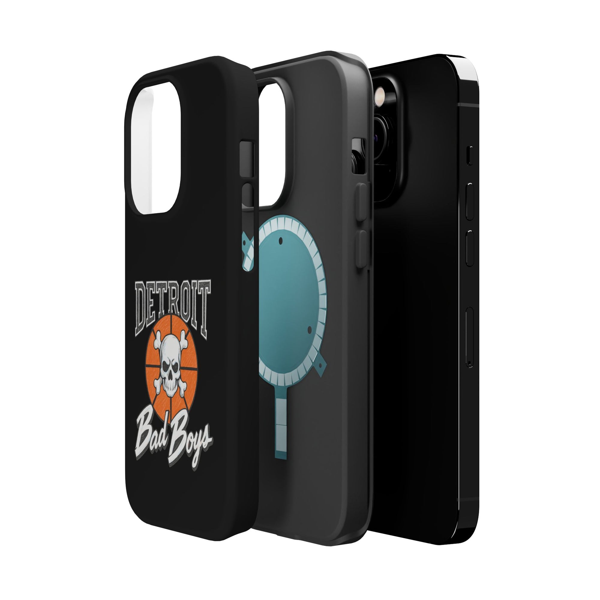 Detroit Bad Boys Skull Basketball Phone Case - Magnetic Impact-Resistant Case