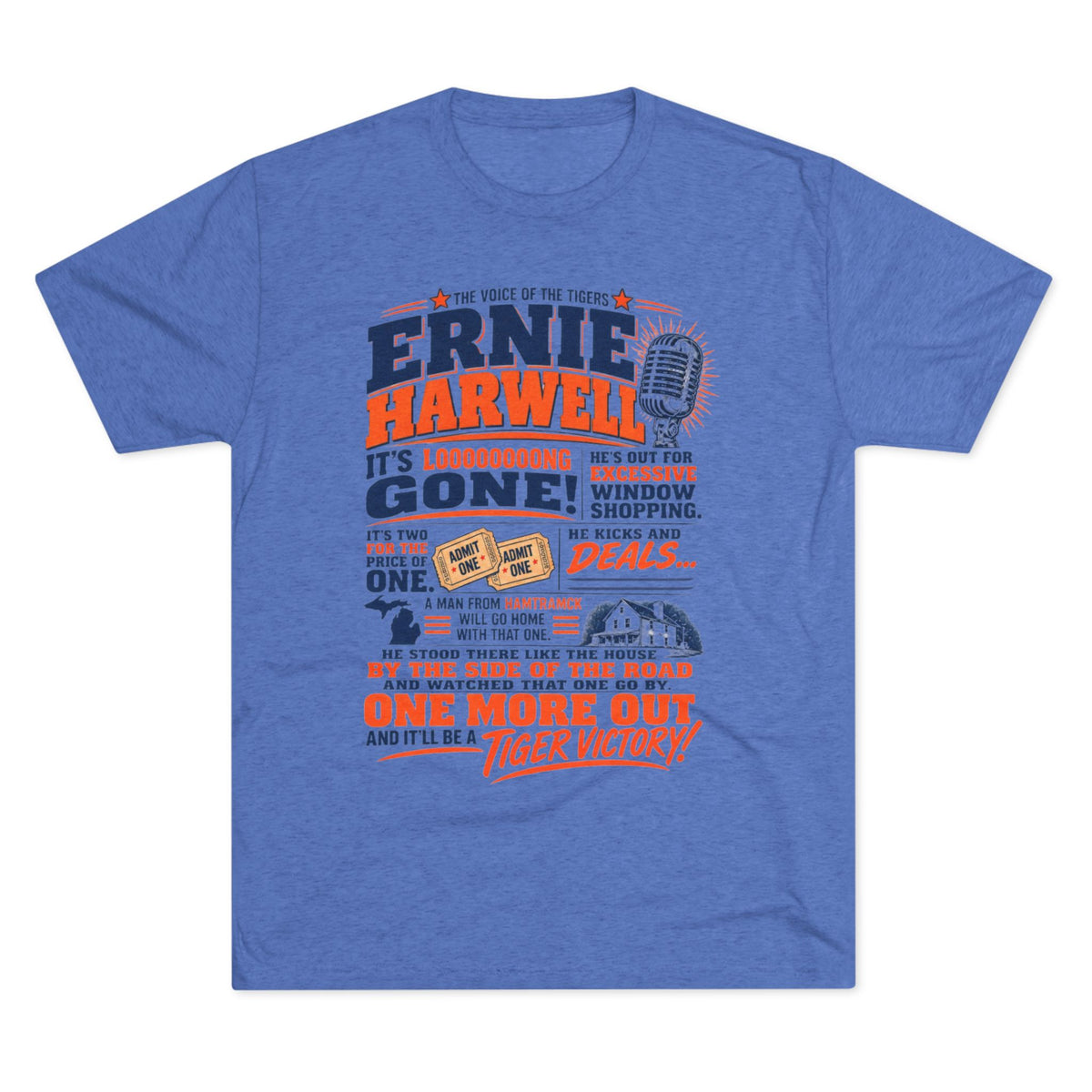 Ernie Harwell Vintage Sports Quote Tee | Detroit Baseball Legend Triblend Soft T-Shirt