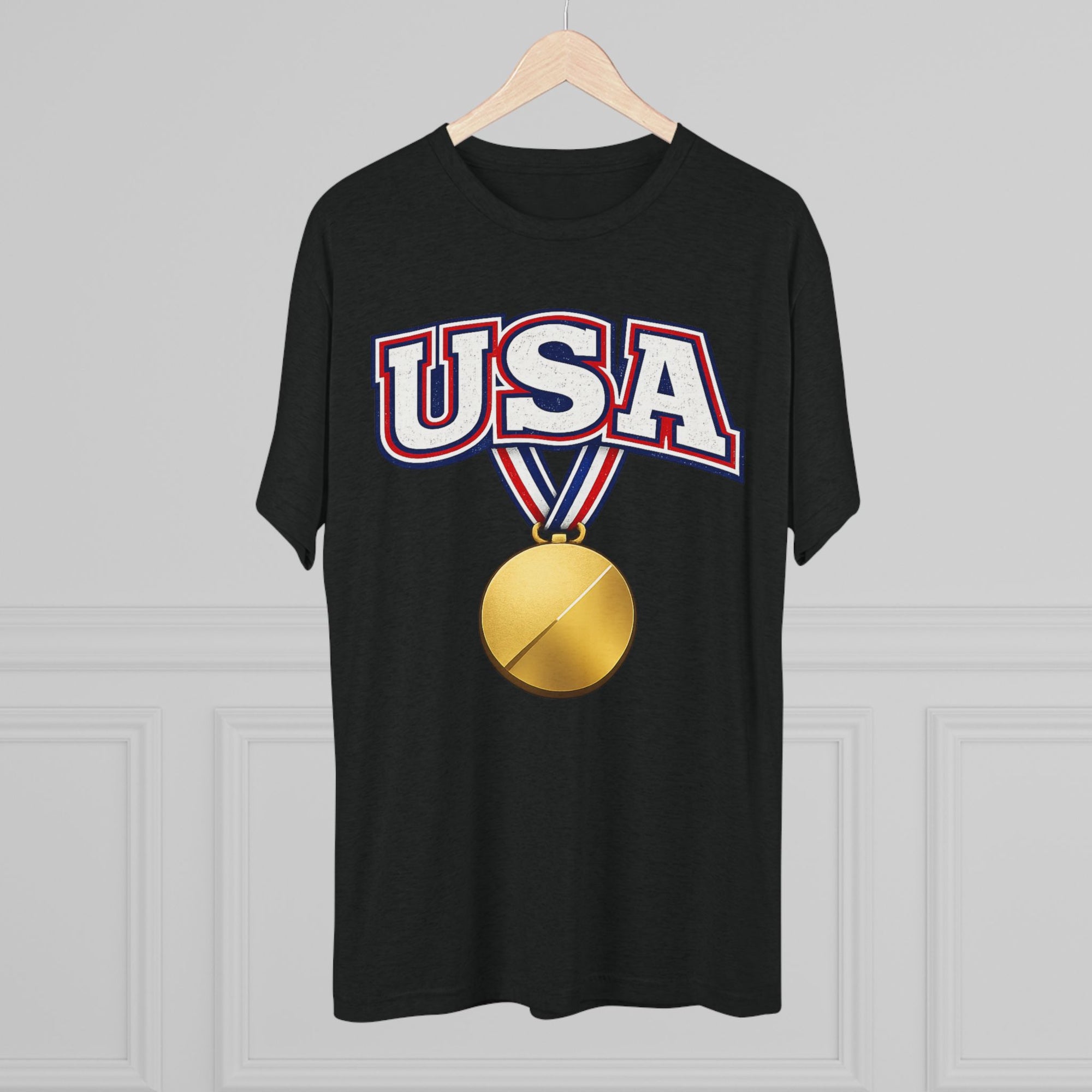 USA Medal Graphic Tee | Patriotic Sports Shirt, 4th of July Apparel