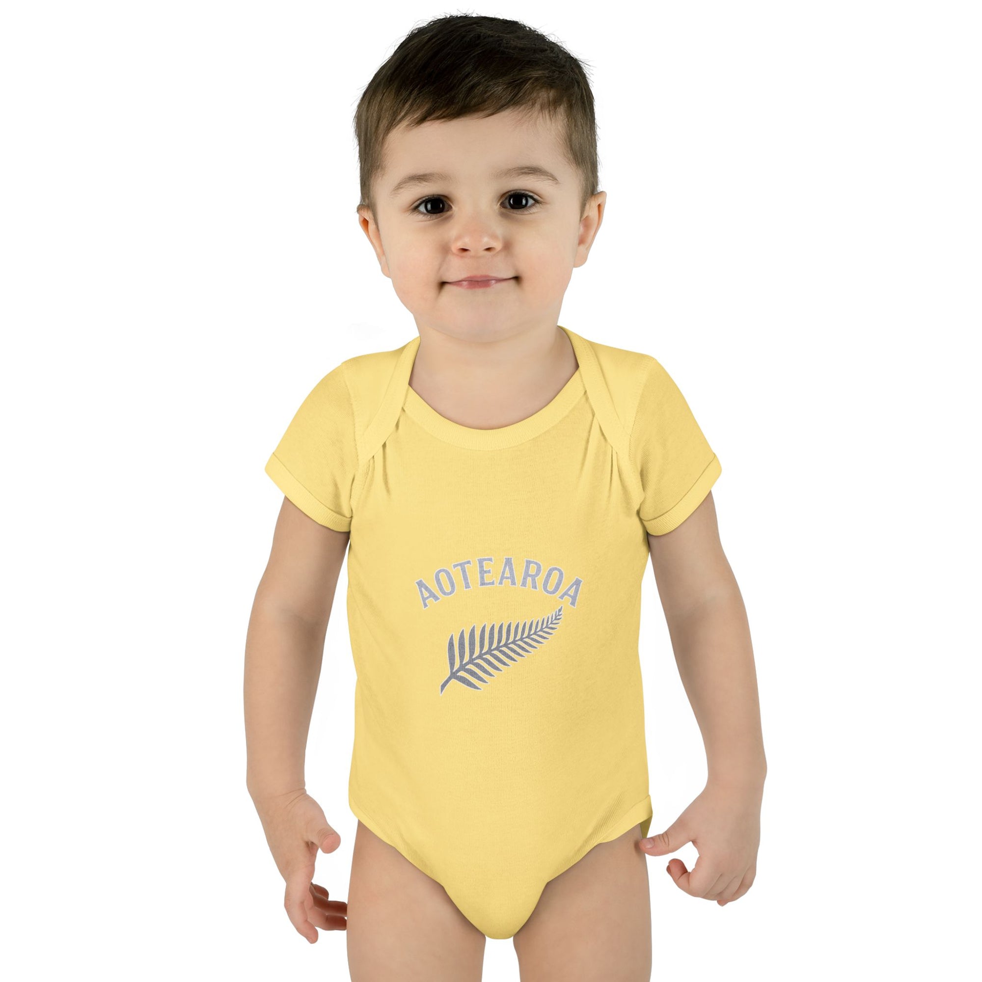 New Zealand Baby Onesie | Aotearoa Baby Outfit | Kiwi Infant Bodysuit | NZ Baby Clothes | Silver Fern Baby Gift