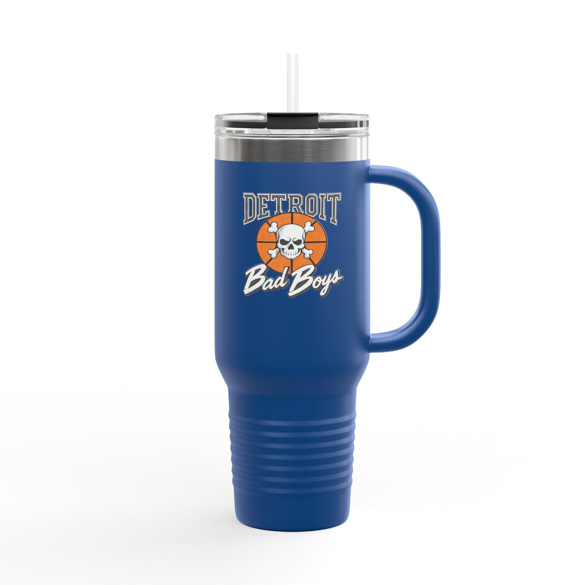 Bad Boys Detroit 40oz Tumbler | Stanley Style Cup | Detroit Basketball Tumbler | Retro Basketball Mug | Insulated Travel Mug | Pistons Cup
