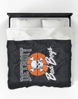 Detroit Bad Boys Skull Basketball Blanket | Velveteen Plush Blanket