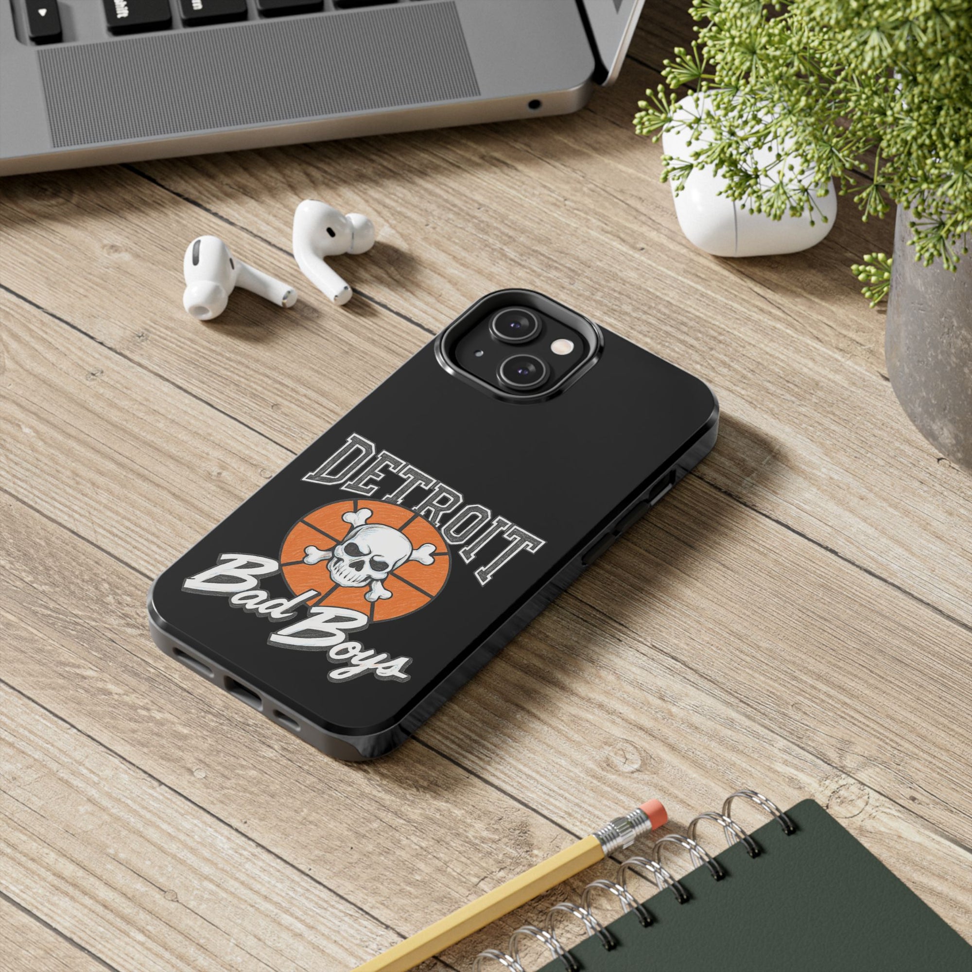 Detroit Bad Boys Phone Case | Basketball Skull Design - Tough Case