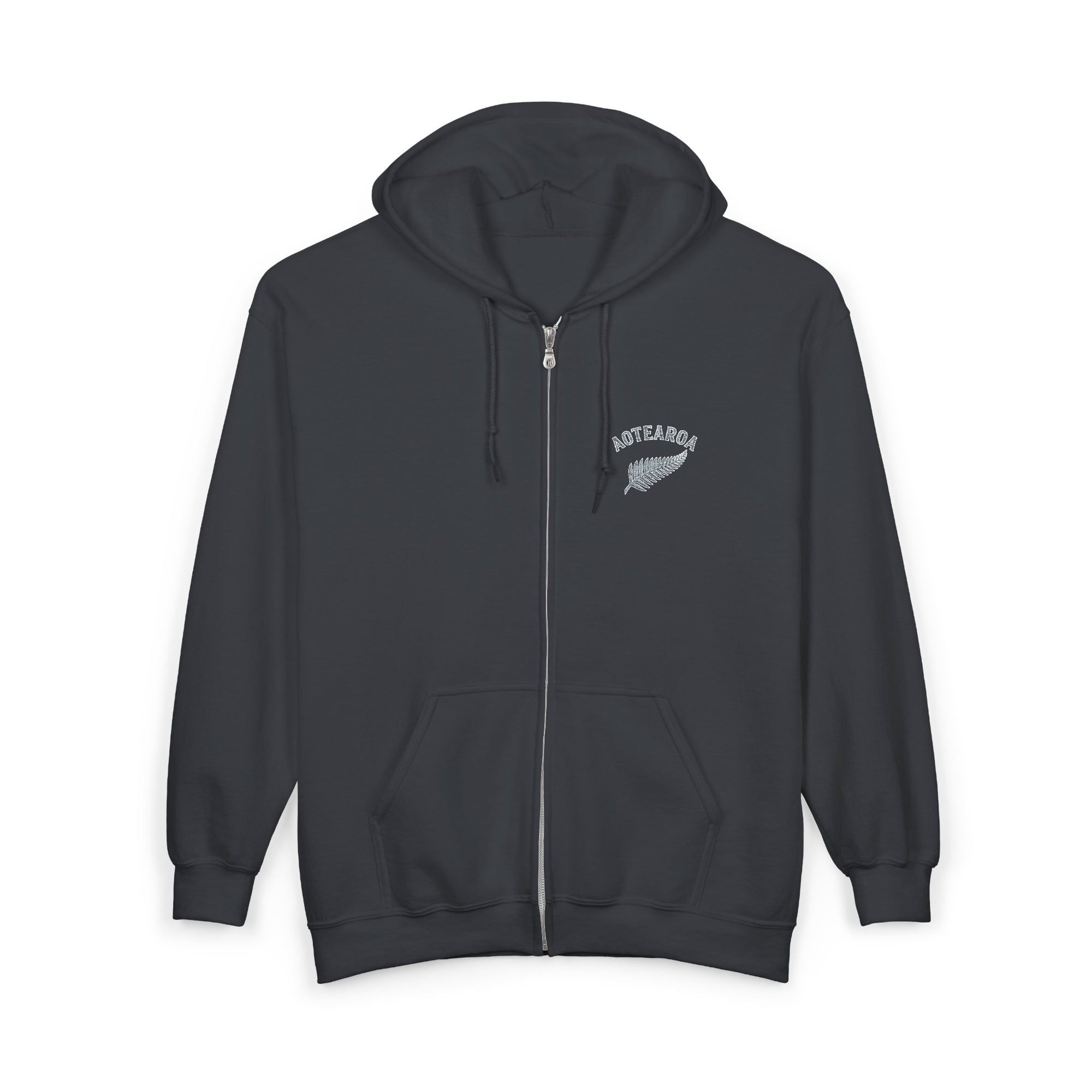 Aotearoa Zip Hoodie | New Zealand Hoodie | Silver Fern Hoodie | Kiwi Hoodie | Full Zip Hooded Sweatshirt | NZ Pride Hoodie