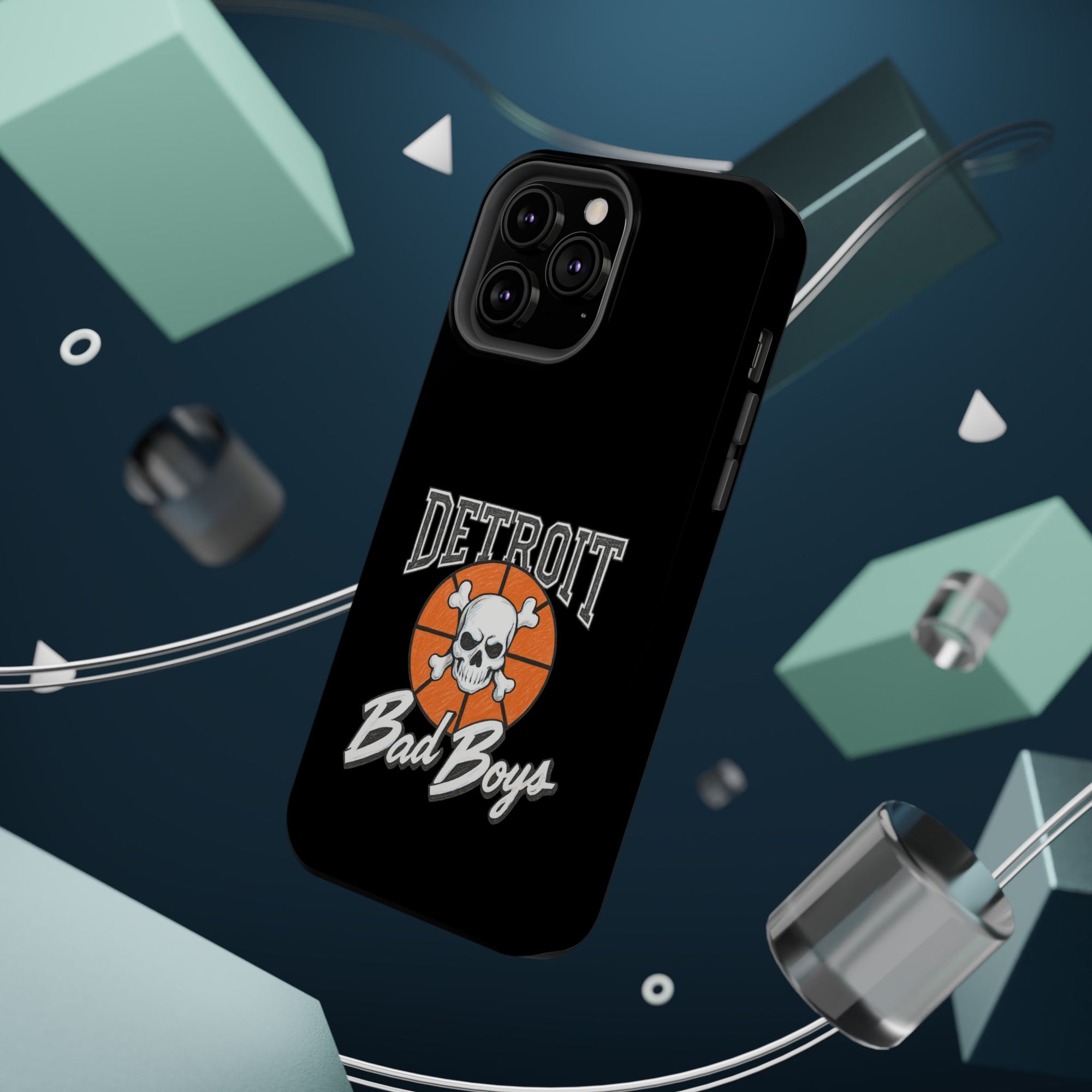 Detroit Bad Boys Skull Basketball Phone Case - Magnetic Impact-Resistant Case