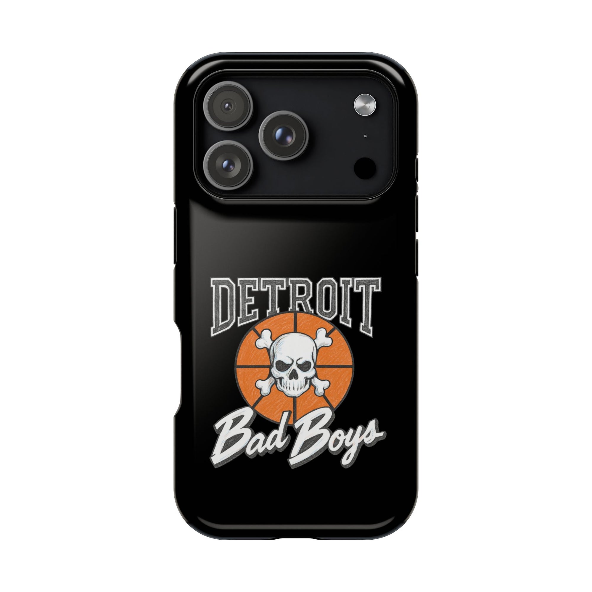 Detroit Bad Boys Skull Basketball Phone Case - Magnetic Impact-Resistant Case