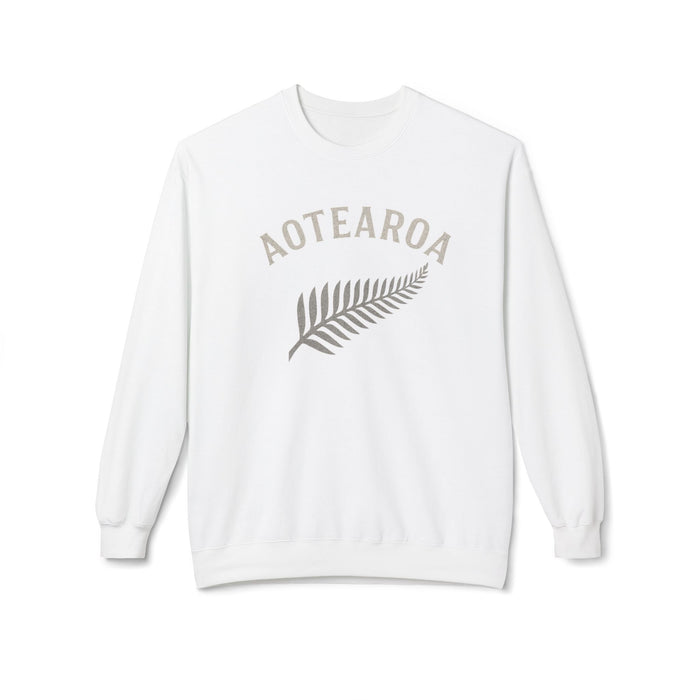 Aotearoa Fern Crewneck Sweatshirt | New Zealand Silver Fern