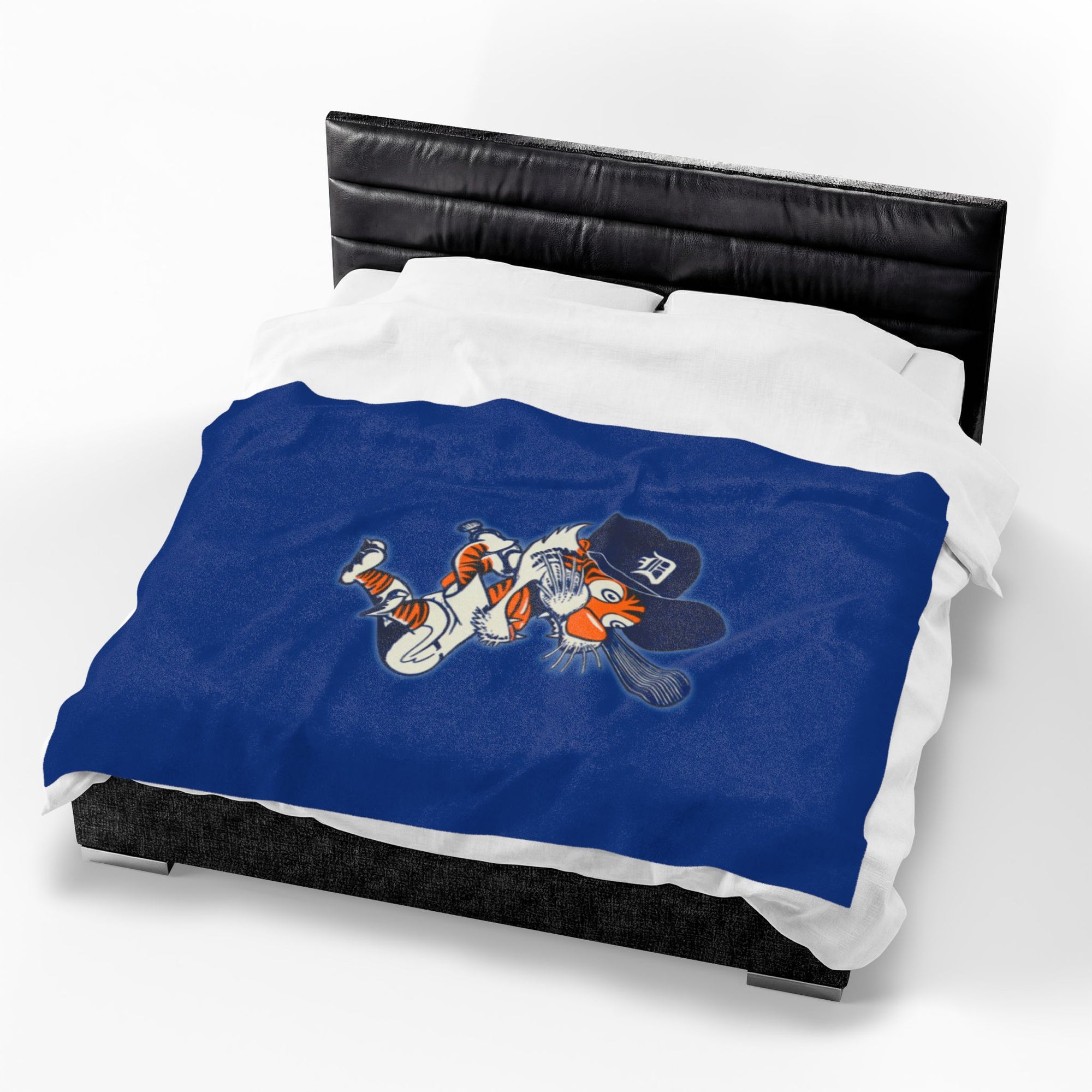 Detroit Baseball Blanket | Tigers Style Throw Blanket | Vintage Detroit Blanket | Baseball Fan Blanket | Cozy Sports Throw