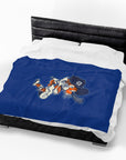 Detroit Baseball Blanket | Tigers Style Throw Blanket | Vintage Detroit Blanket | Baseball Fan Blanket | Cozy Sports Throw