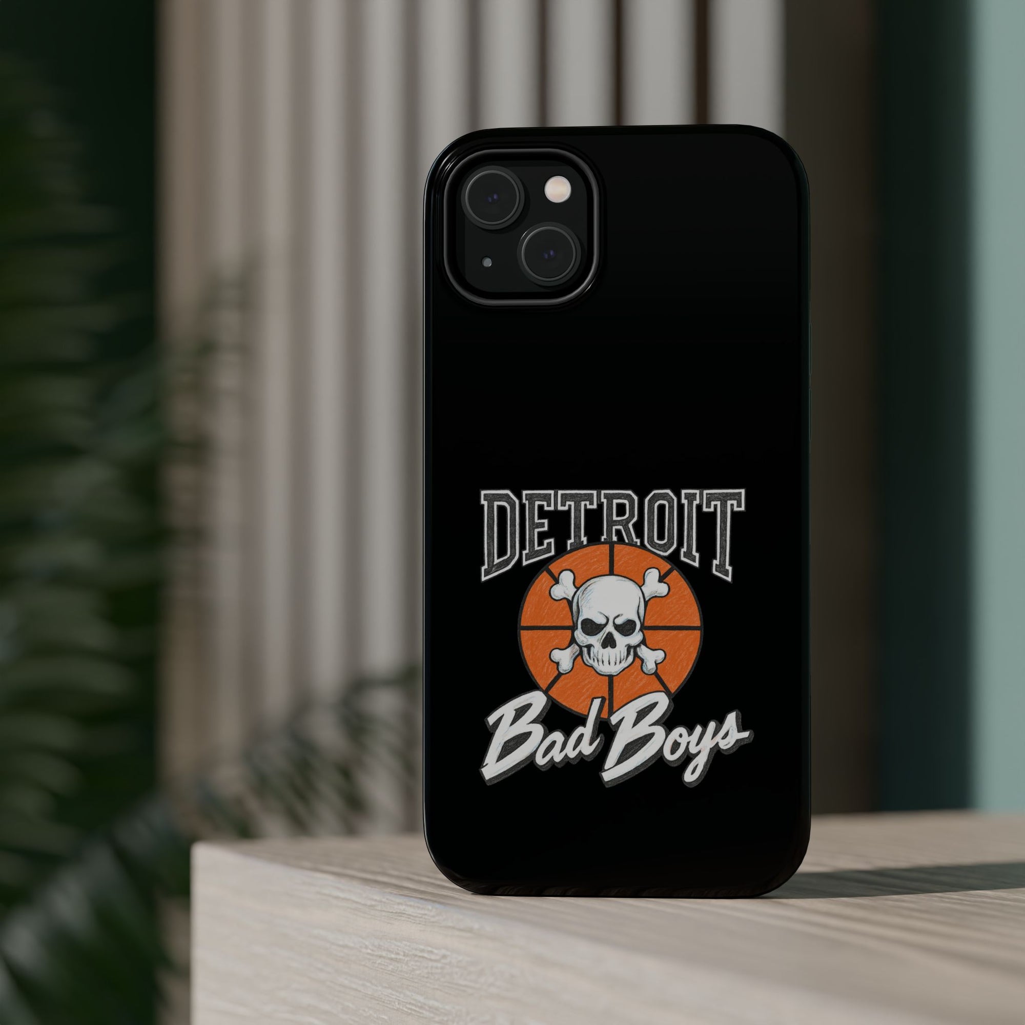 Detroit Bad Boys Skull Basketball Phone Case - Magnetic Impact-Resistant Case