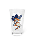 Baseball Tiger Mascot Pint Glass | 16oz