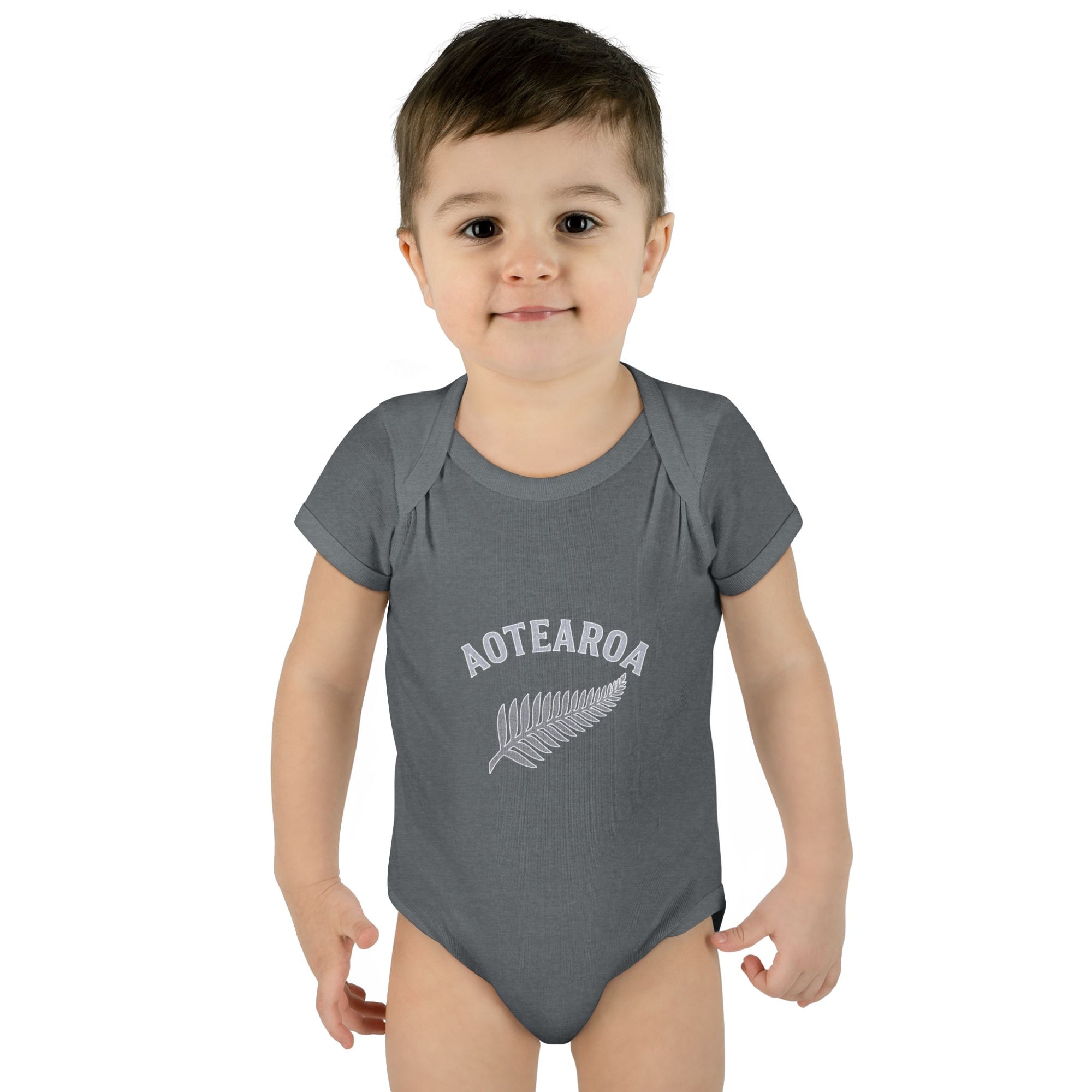 New Zealand Baby Onesie | Aotearoa Baby Outfit | Kiwi Infant Bodysuit | NZ Baby Clothes | Silver Fern Baby Gift