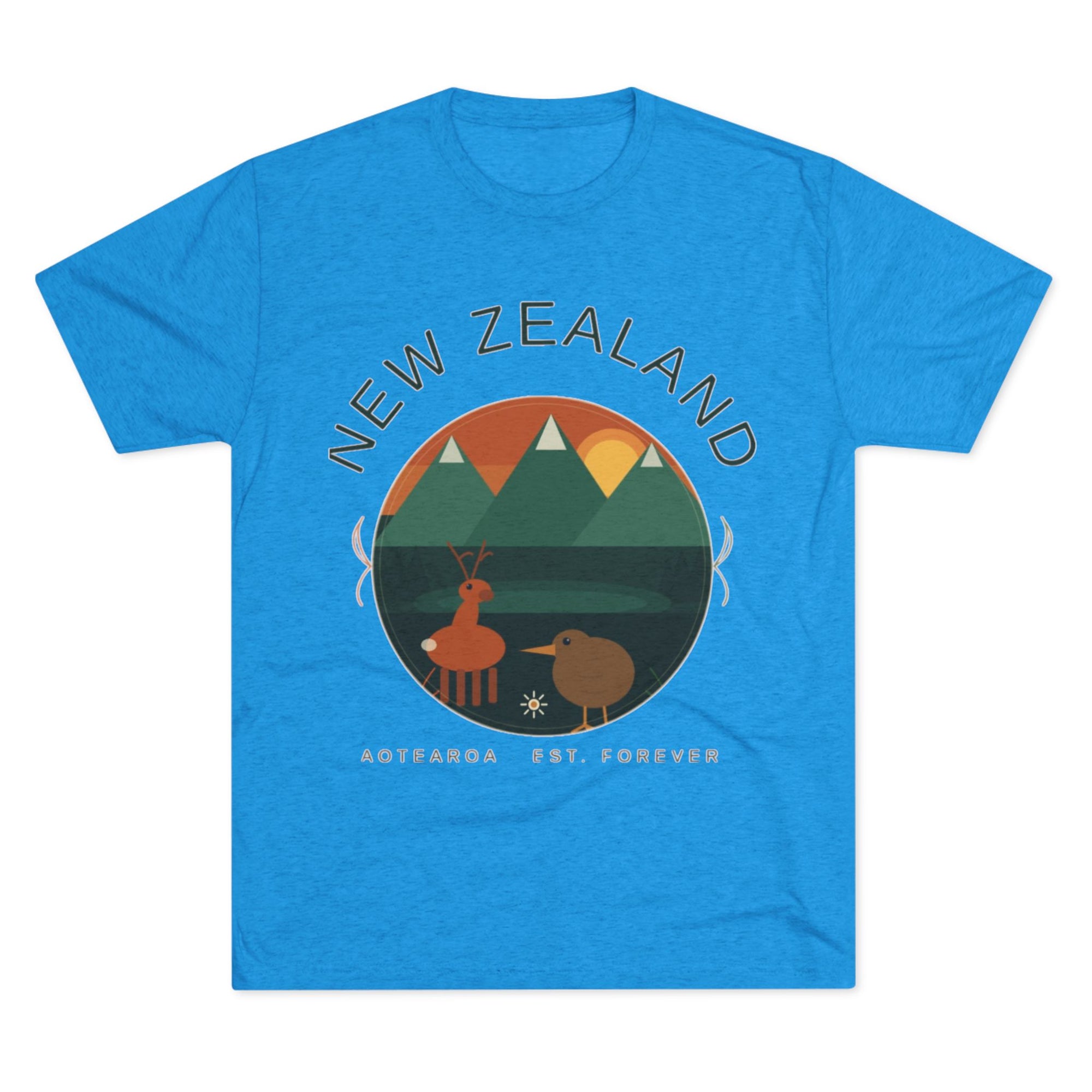 Aotearoa New Zealand Tri-Blend Tee, Classic Soft Shirt for Men &amp; Women, Kiwi Travel Top, Vintage Tshirt, Souvenir