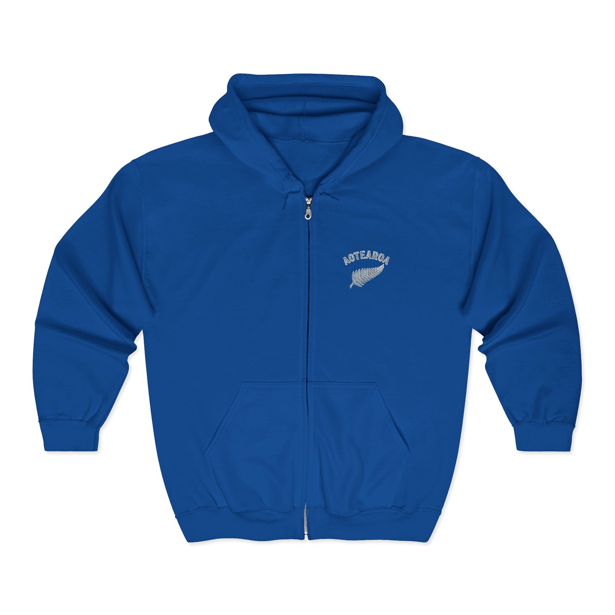Aotearoa Zip Hoodie | New Zealand Hoodie | Silver Fern Hoodie | Kiwi Hoodie | Full Zip Hooded Sweatshirt | NZ Pride Hoodie