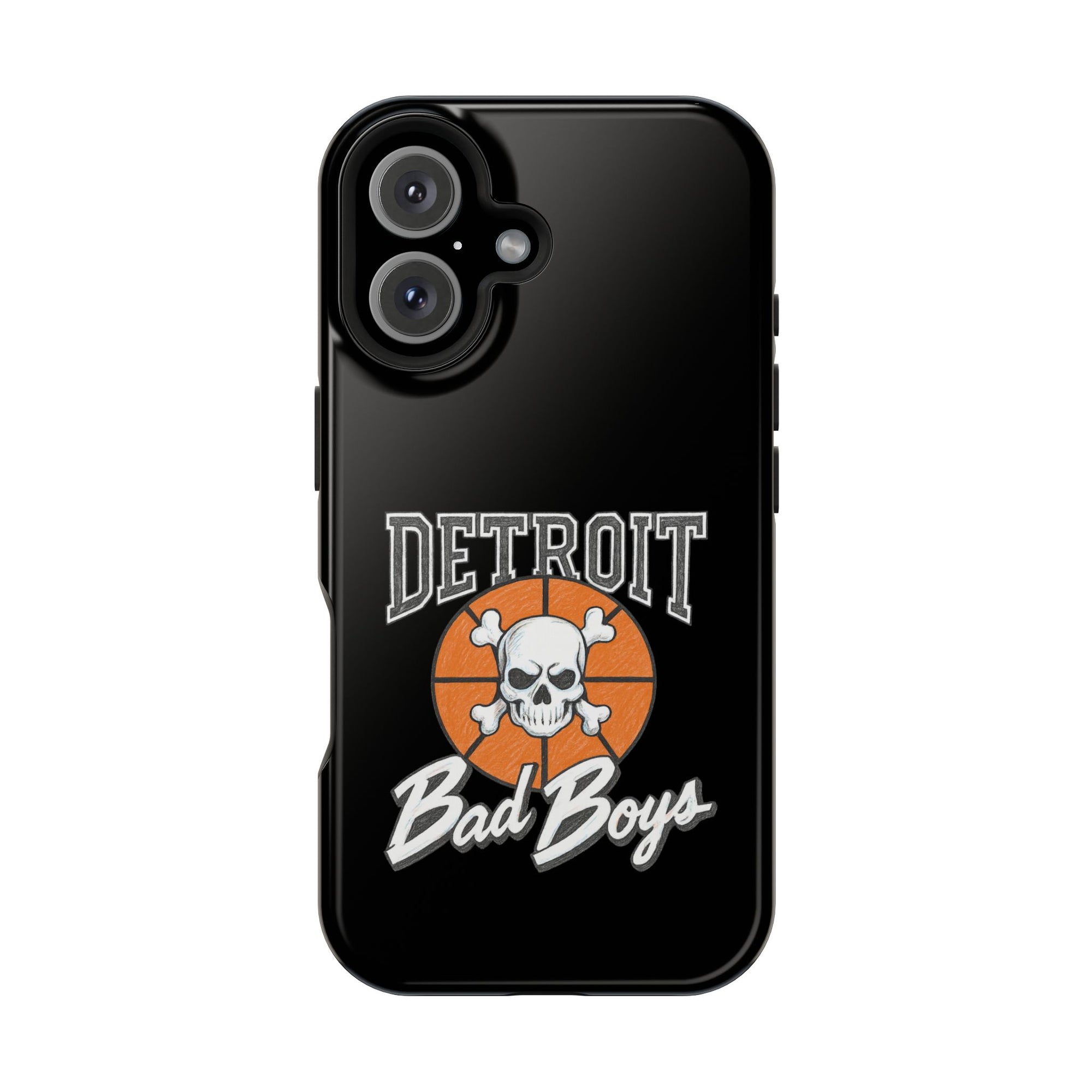Detroit Bad Boys Skull Basketball Phone Case - Magnetic Impact-Resistant Case