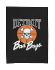 Detroit Bad Boys Skull Basketball Blanket | Velveteen Plush Blanket