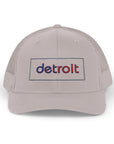 Detroit Hat Embroidered | Red Blue Detroit Cap | Lowercase Detroit Hat | Detroit Basketball Colors Hat | Minimalist Snapback | Trucker Hat