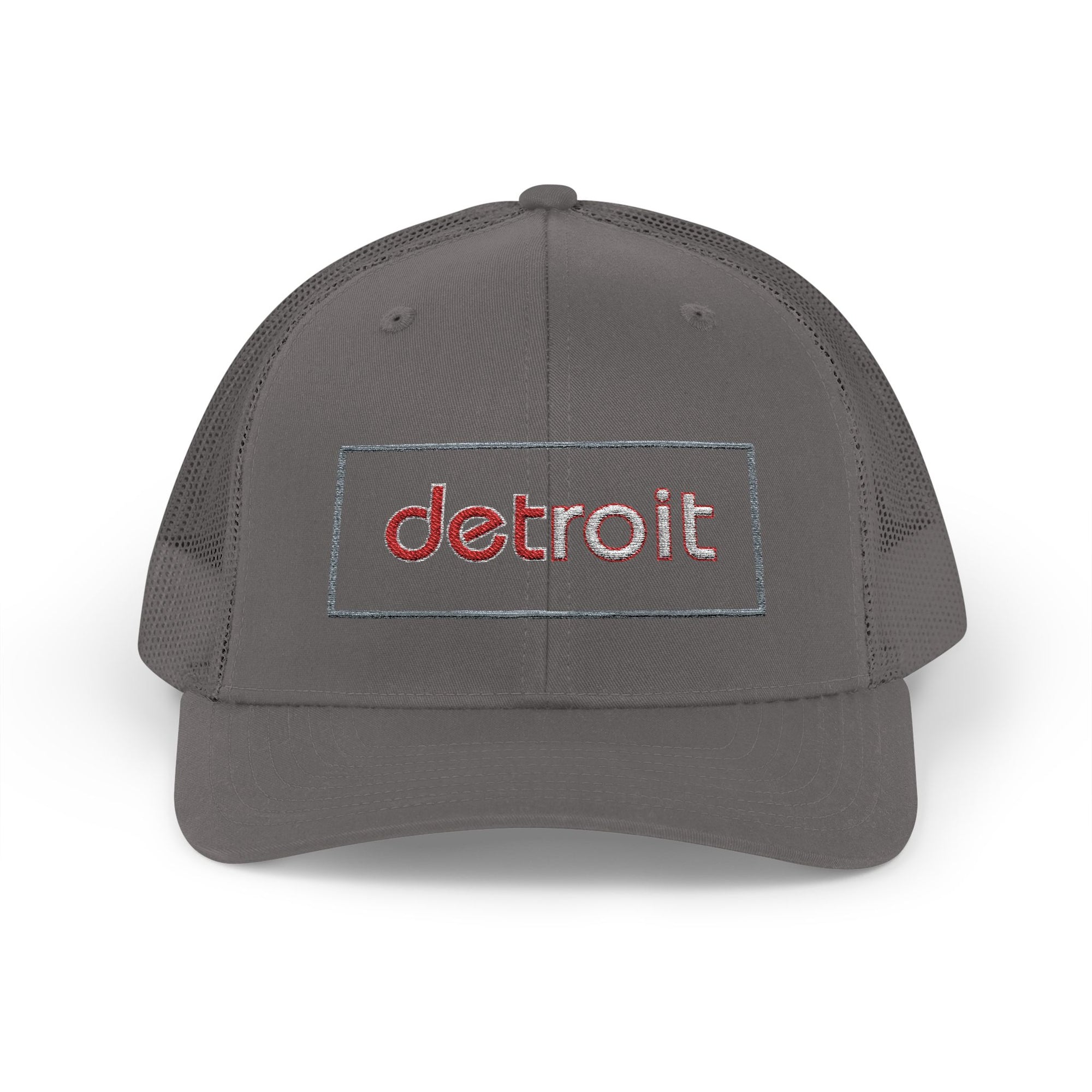 Detroit Hat Embroidered | Red White Detroit Cap | Lowercase Detroit Hat | Detroit Hockey Colors Hat | Minimalist Snapback | Trucker Hat