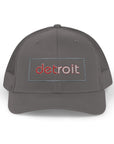 Detroit Hat Embroidered | Red White Detroit Cap | Lowercase Detroit Hat | Detroit Hockey Colors Hat | Minimalist Snapback | Trucker Hat