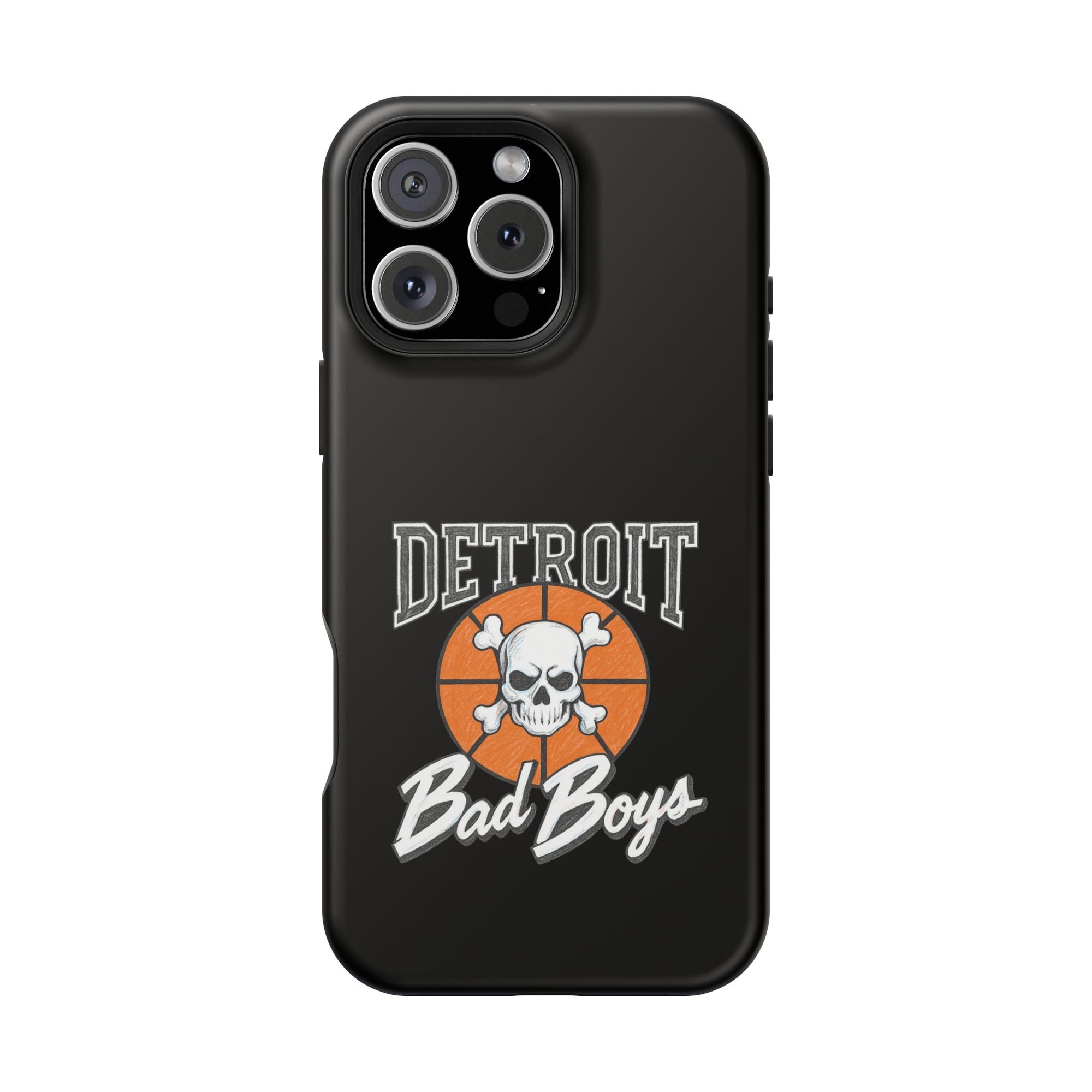 Detroit Bad Boys Skull Basketball Phone Case - Magnetic Impact-Resistant Case