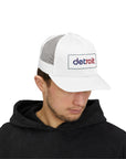 Detroit Hat Embroidered | Red Blue Detroit Cap | Lowercase Detroit Hat | Detroit Basketball Colors Hat | Minimalist Snapback | Trucker Hat