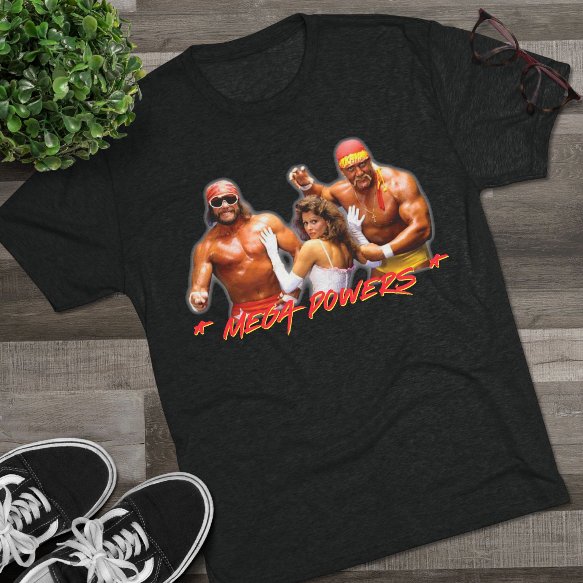 Mega Powers Tee | Vintage Wrestlers Hulk Hogan Randy Savage Macho Man