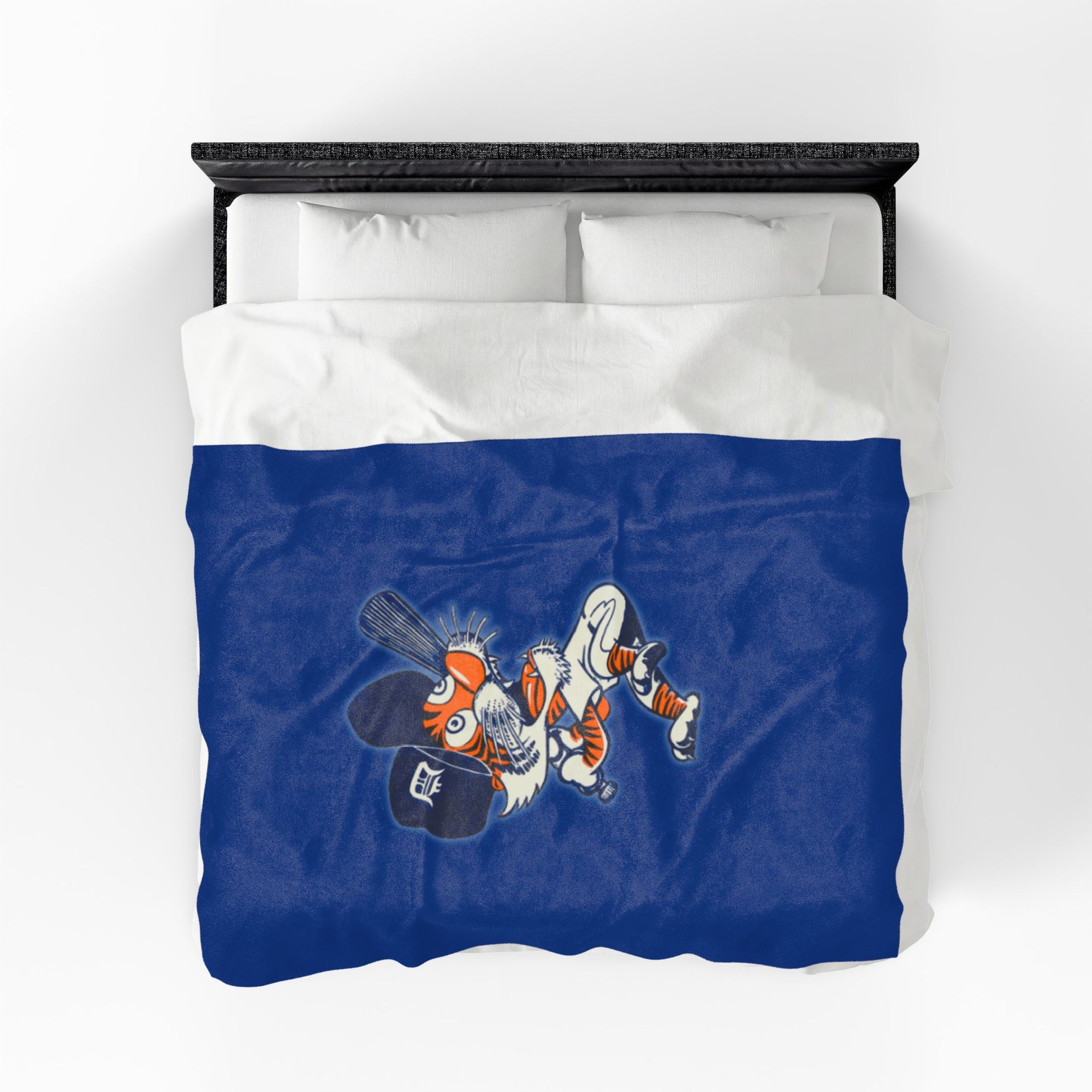 Detroit Baseball Blanket | Tigers Style Throw Blanket | Vintage Detroit Blanket | Baseball Fan Blanket | Cozy Sports Throw