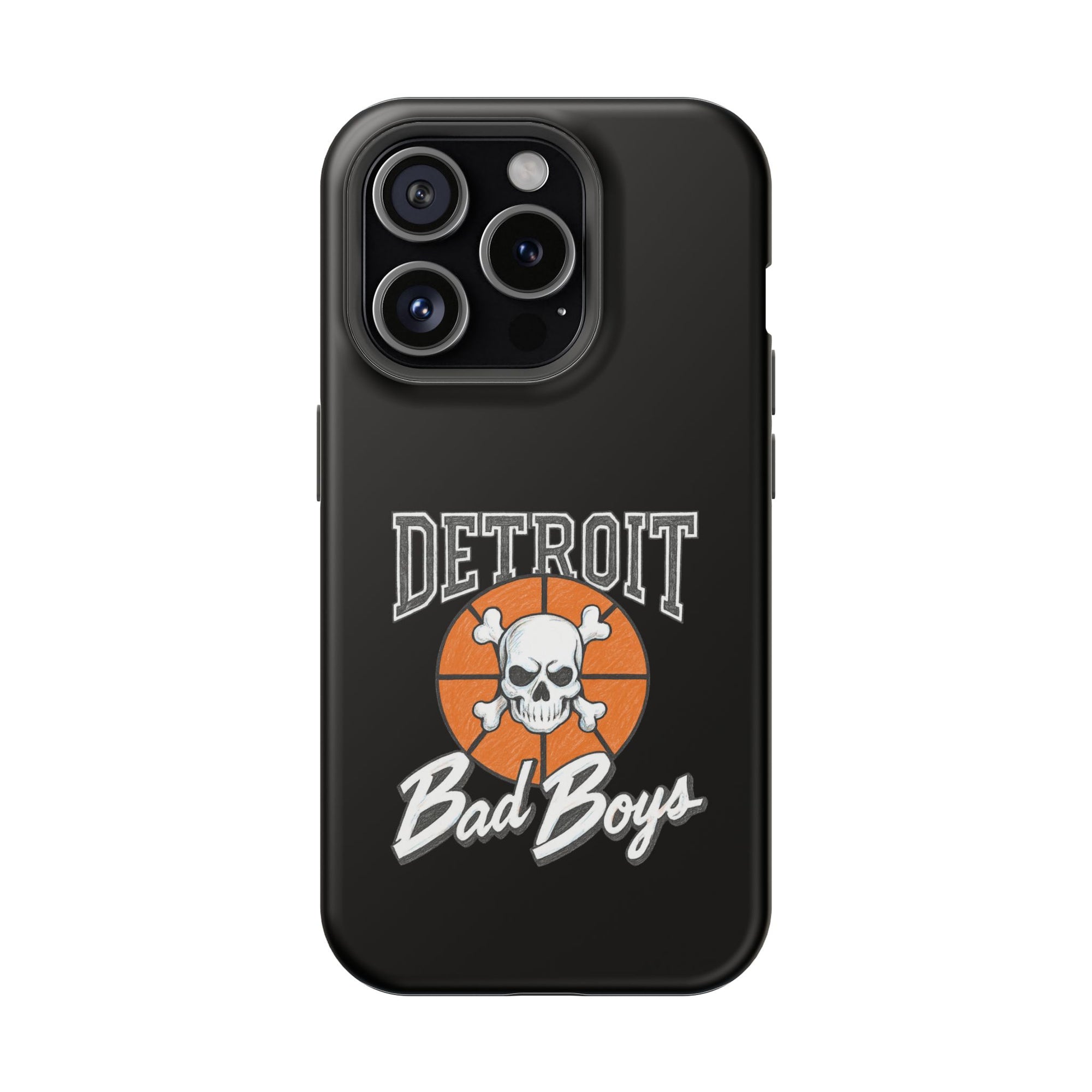 Detroit Bad Boys Skull Basketball Phone Case - Magnetic Impact-Resistant Case