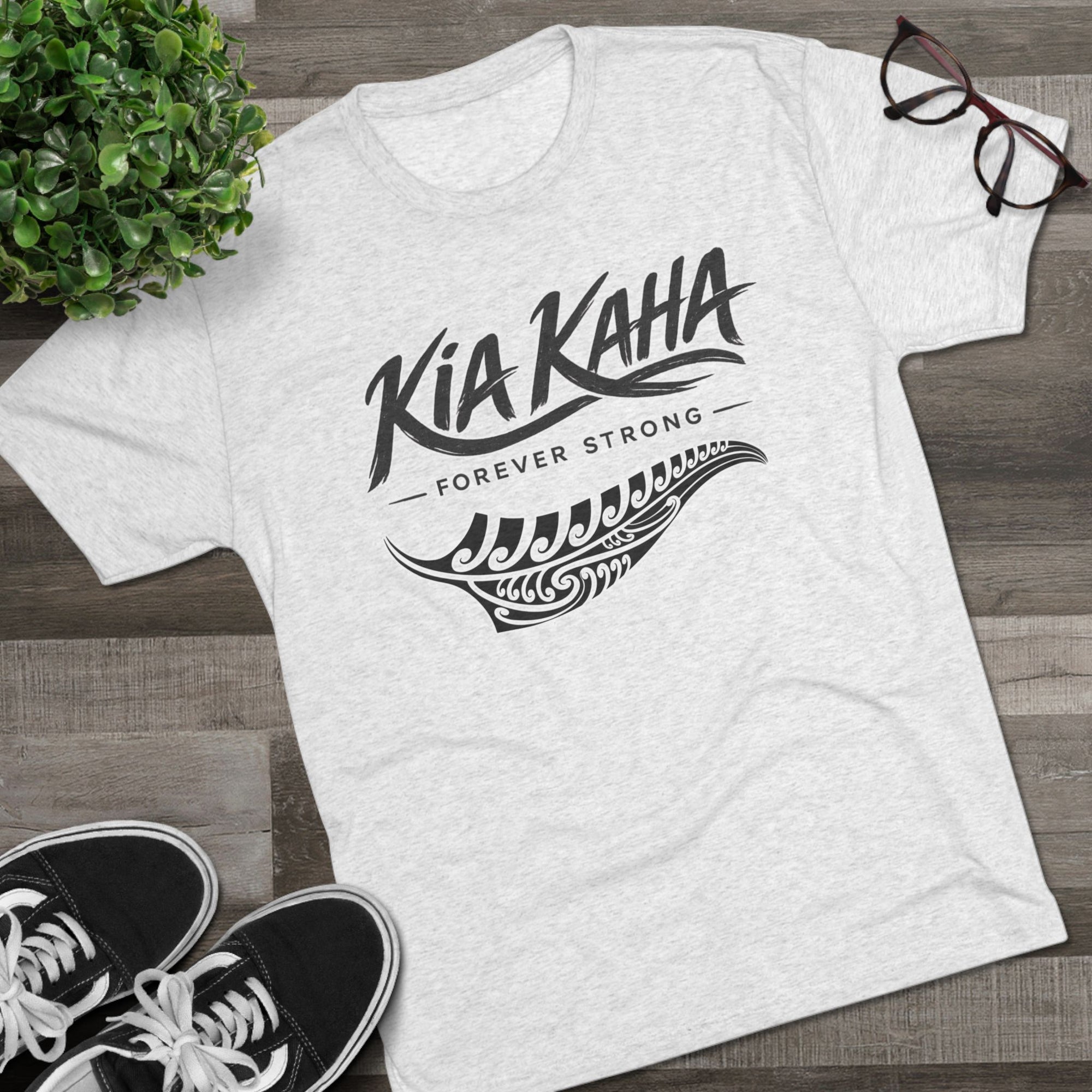 Kia Kaha Forever Strong Tee | Maori Koru Fern Design