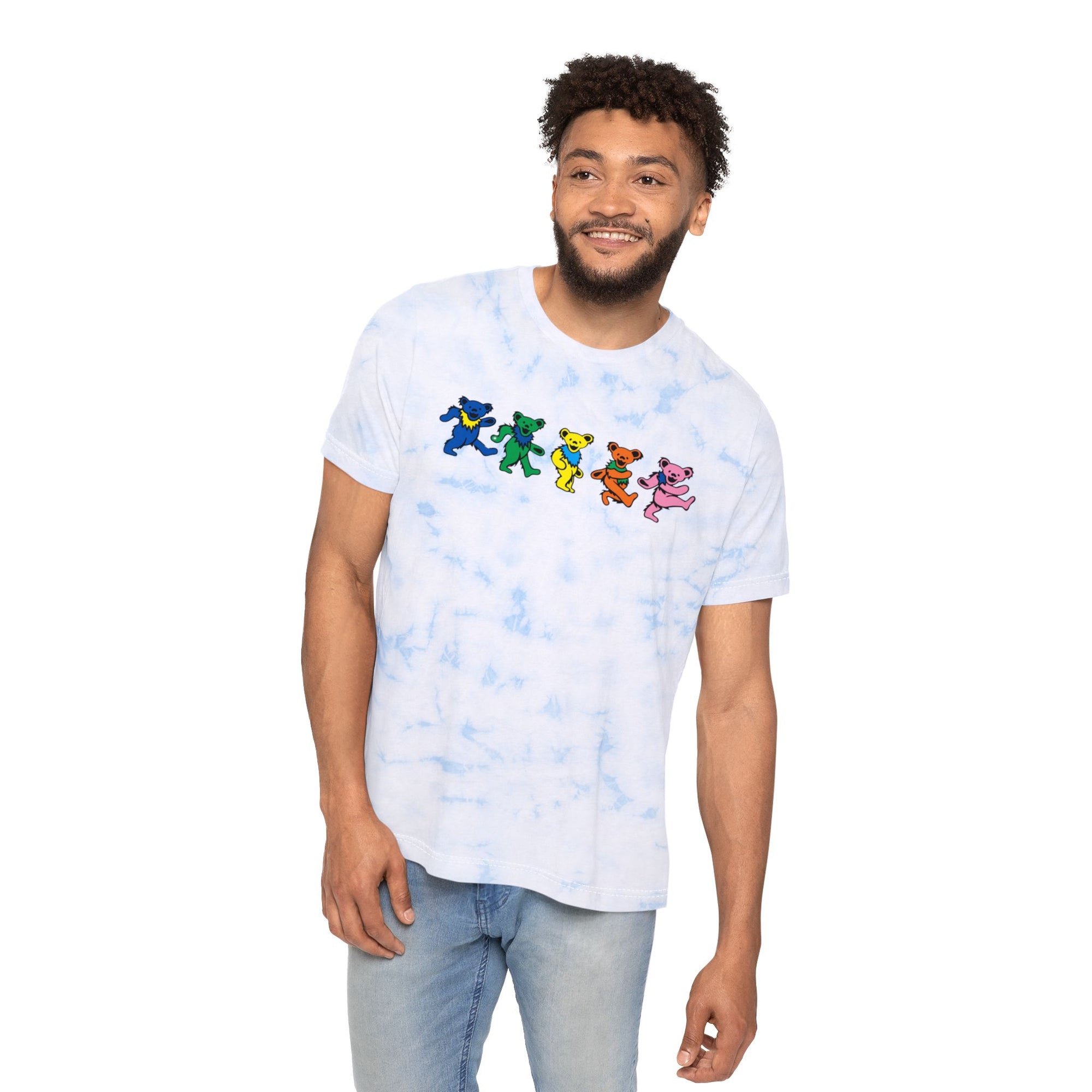 Dancing Rainbow Bears T-Shirt | Tie Dye Grateful Dead Style Shirt