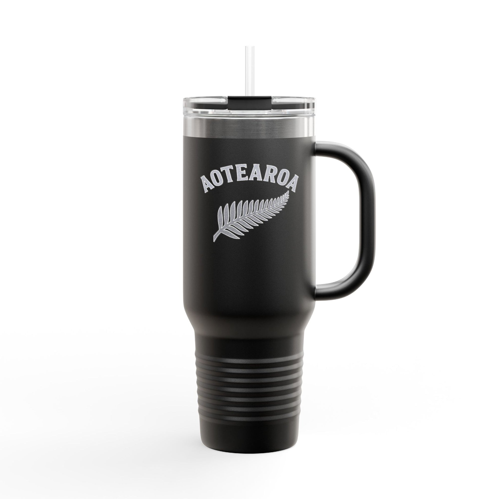 Aotearoa 40oz Travel Mug | Stanley Style Tumbler | New Zealand Insulated Mug | Silver Fern Cup | Kiwi Travel Cup | Large Handle Tumbler