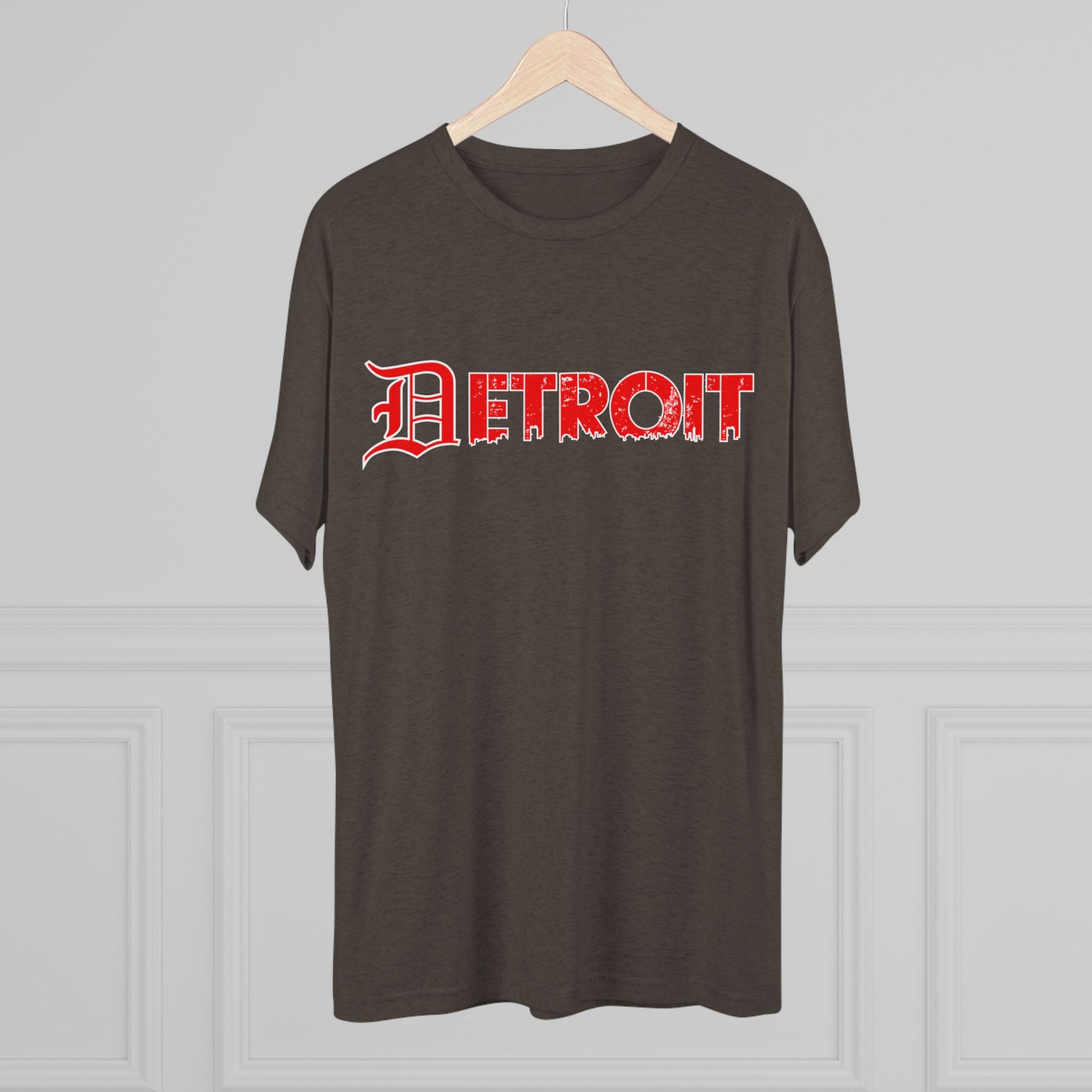 Detroit Triblend T-Shirt | Old English Detroit Tee | Super Soft Vintage Detroit Shirt | Premium Detroit Streetwear | Motor City Tee