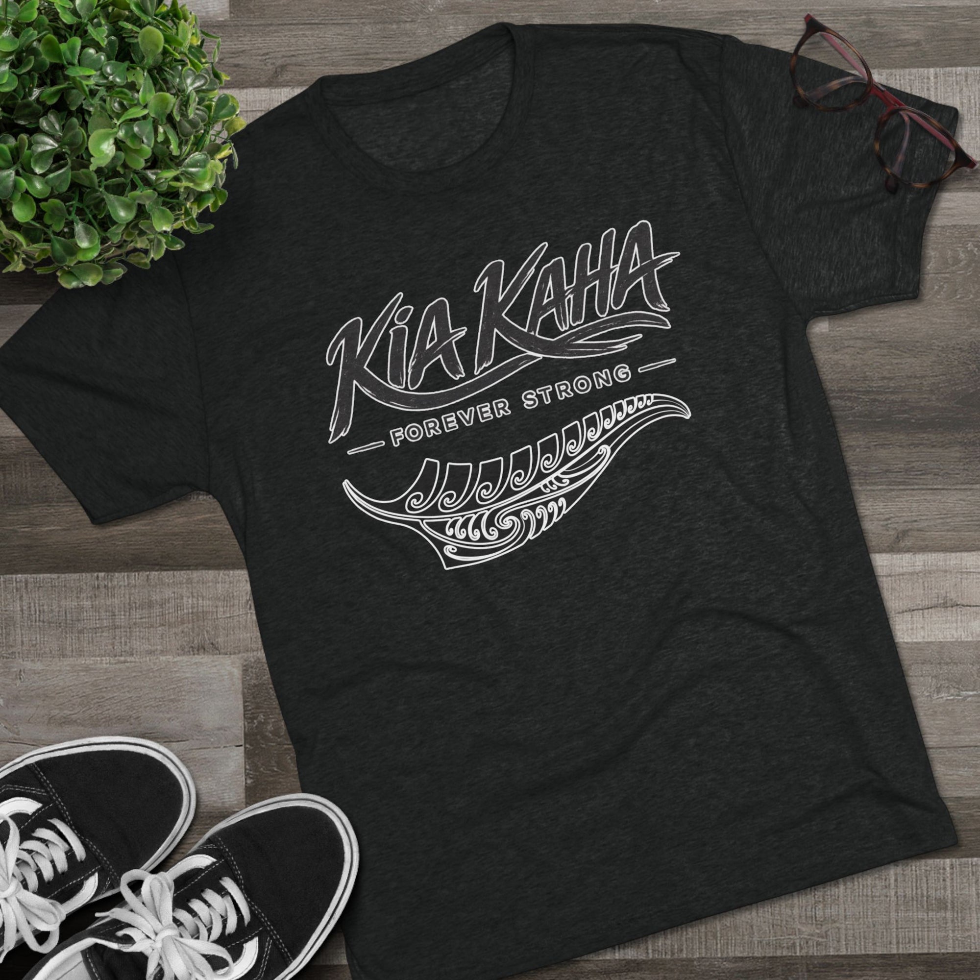 Kia Kaha Forever Strong Tee | Maori Koru Fern Design