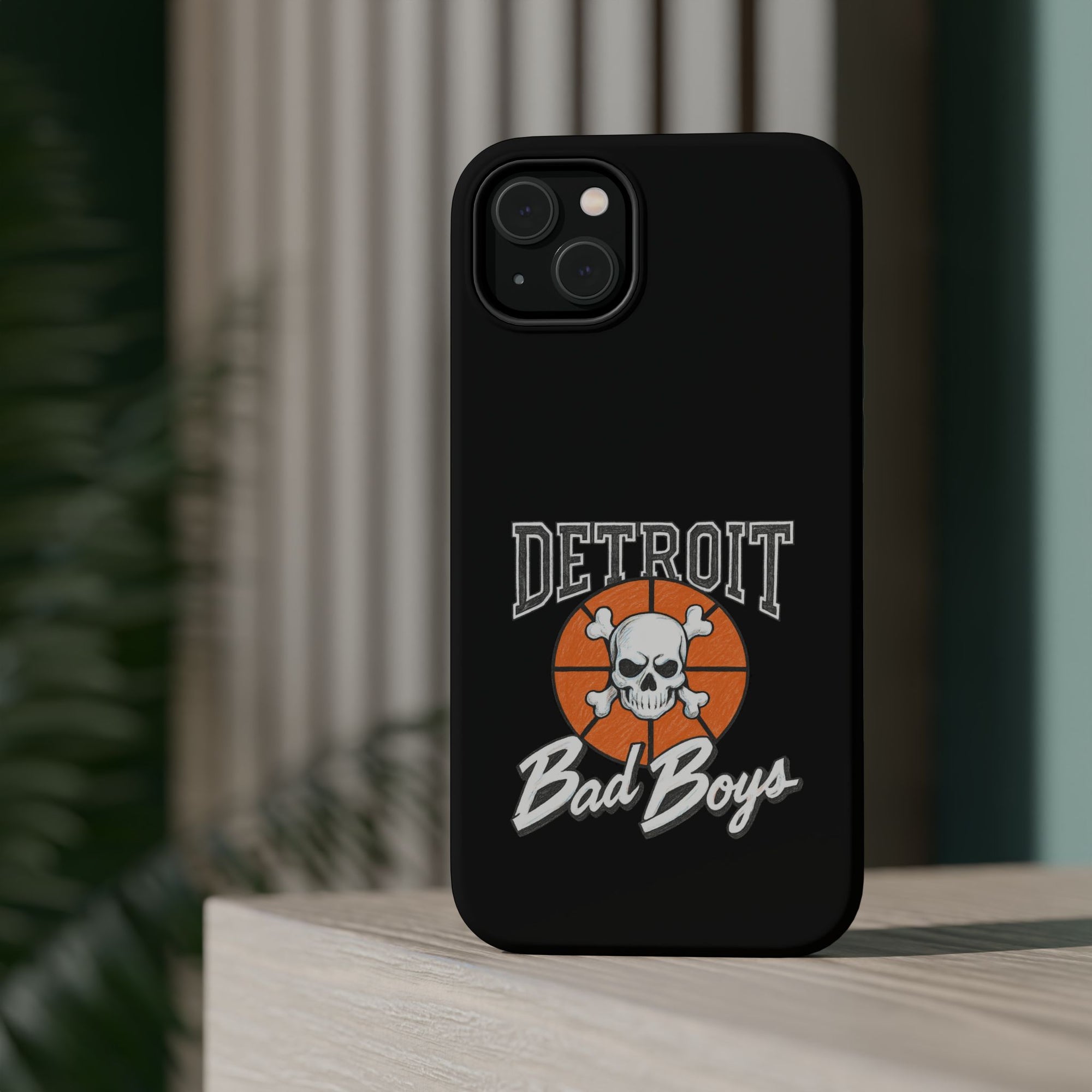 Detroit Bad Boys Skull Basketball Phone Case - Magnetic Impact-Resistant Case