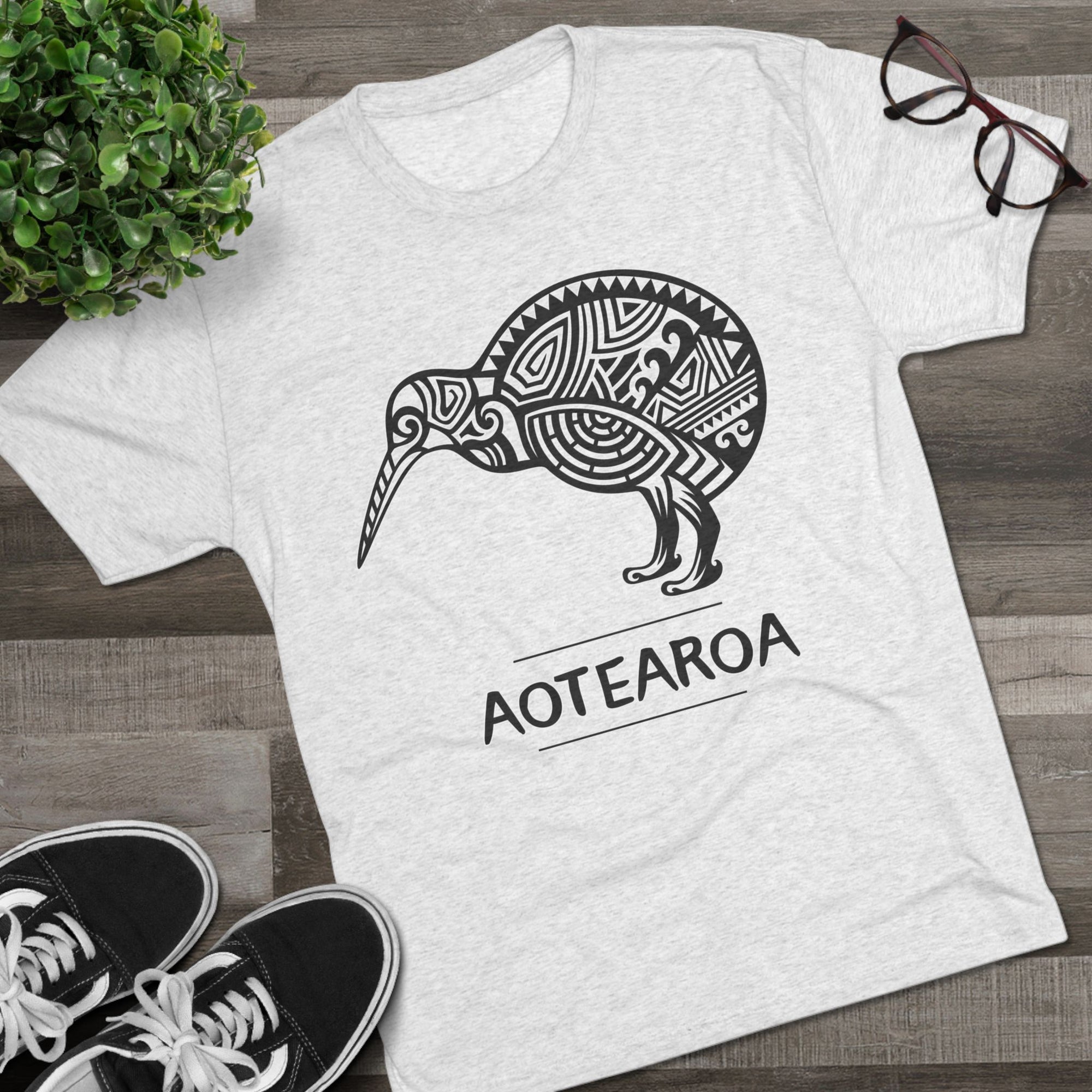 Maori Kiwi Aotearoa T-Shirt | New Zealand Tribal Bird Tee