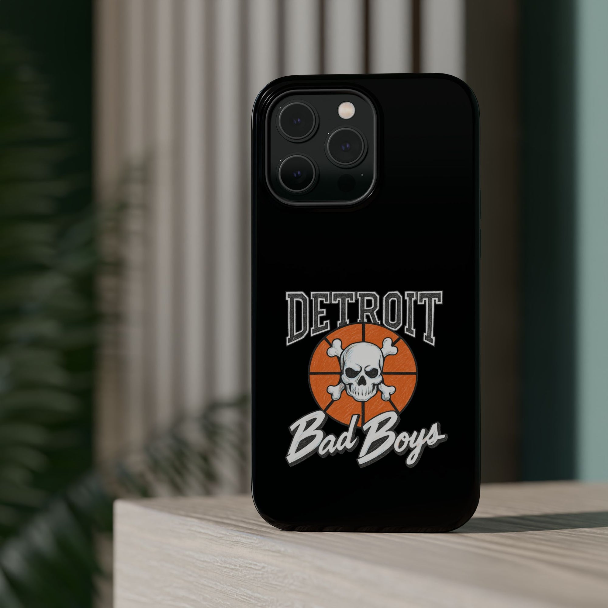 Detroit Bad Boys Skull Basketball Phone Case - Magnetic Impact-Resistant Case