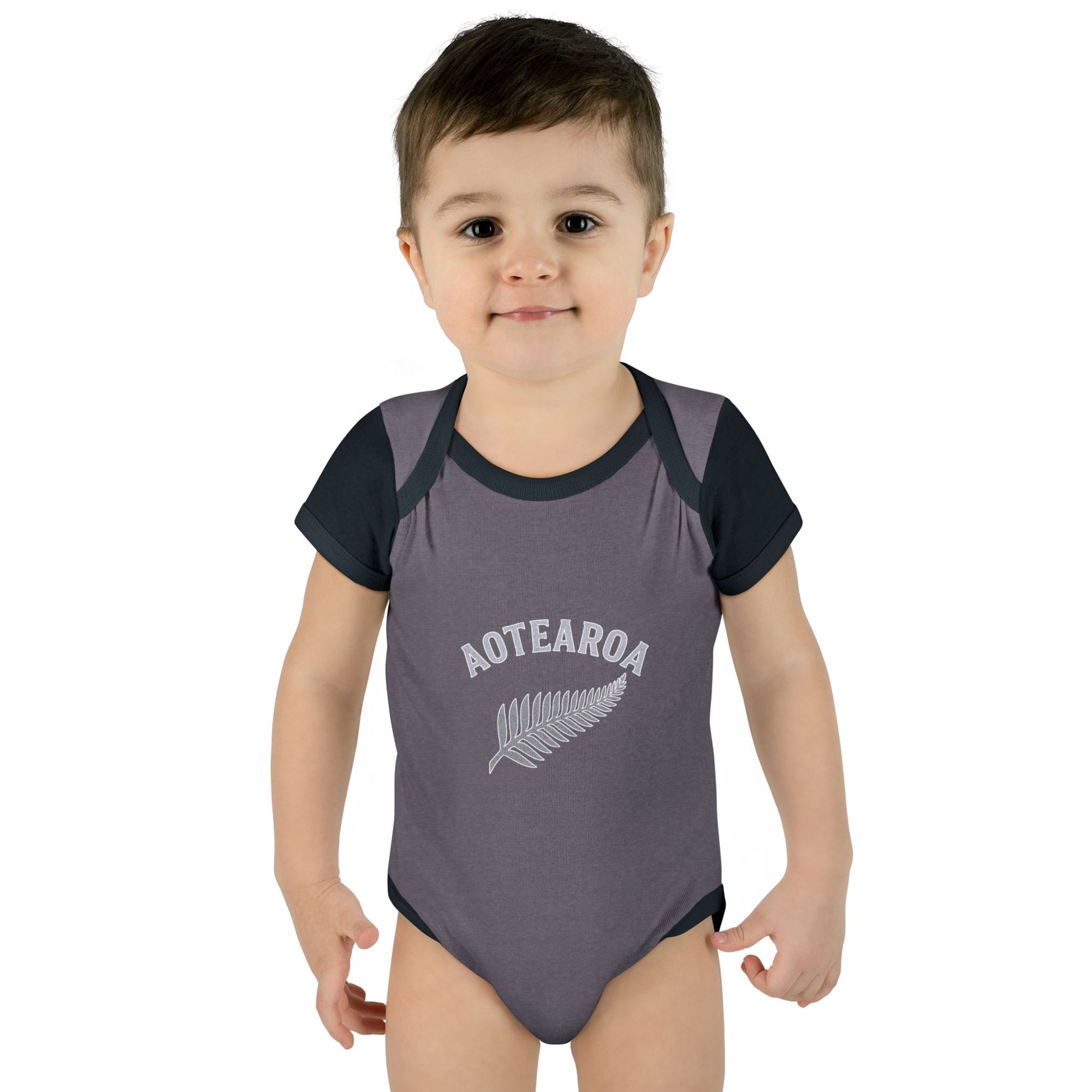 New Zealand Baby Onesie | Aotearoa Baby Outfit | Kiwi Infant Bodysuit | NZ Baby Clothes | Silver Fern Baby Gift