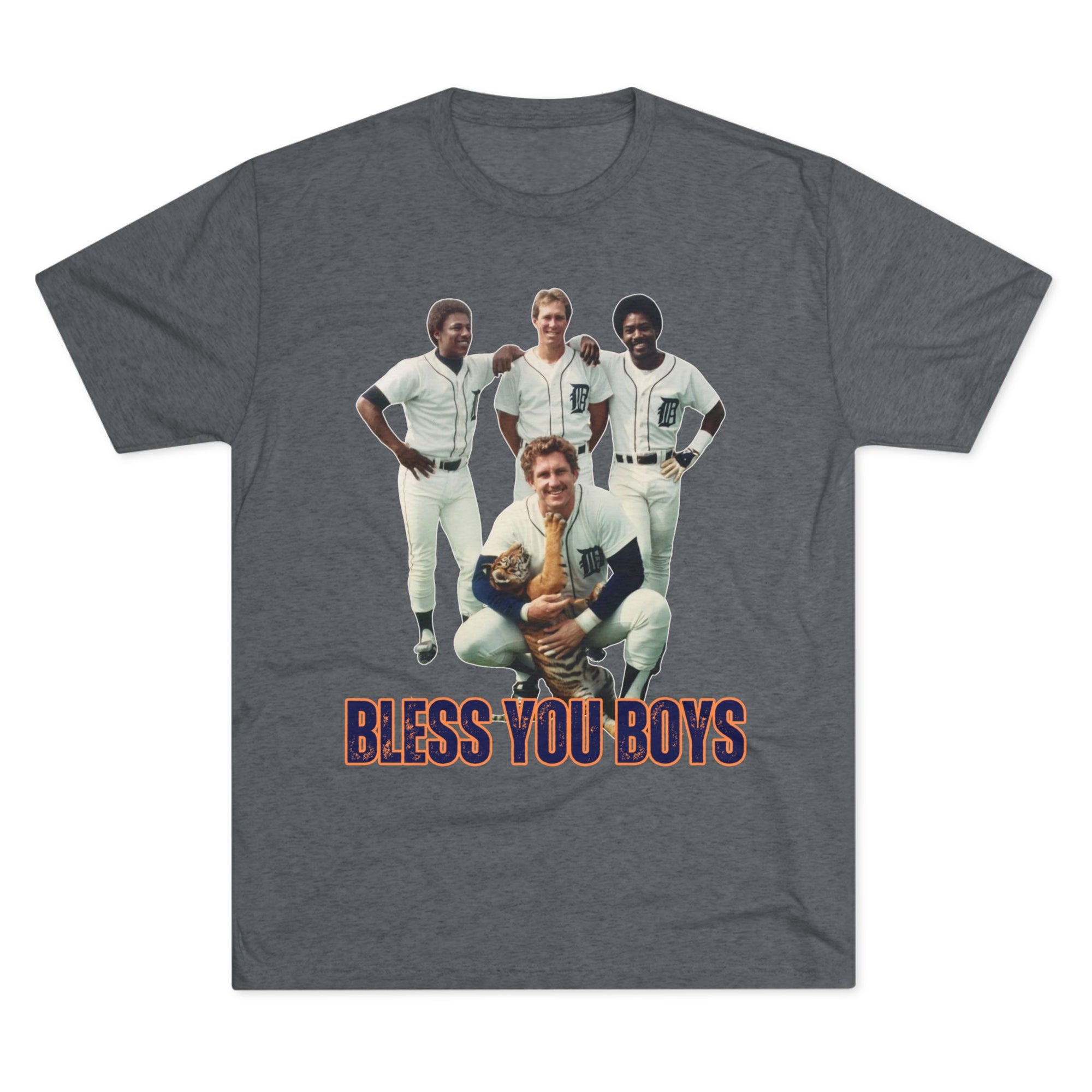 Vintage 1984 Detroit Tigers Baseball Tee, Alan Trammell, Lou Whitaker, Chet Lemon, Real Tiger, Bless you Boys, Retro Sports Shirt