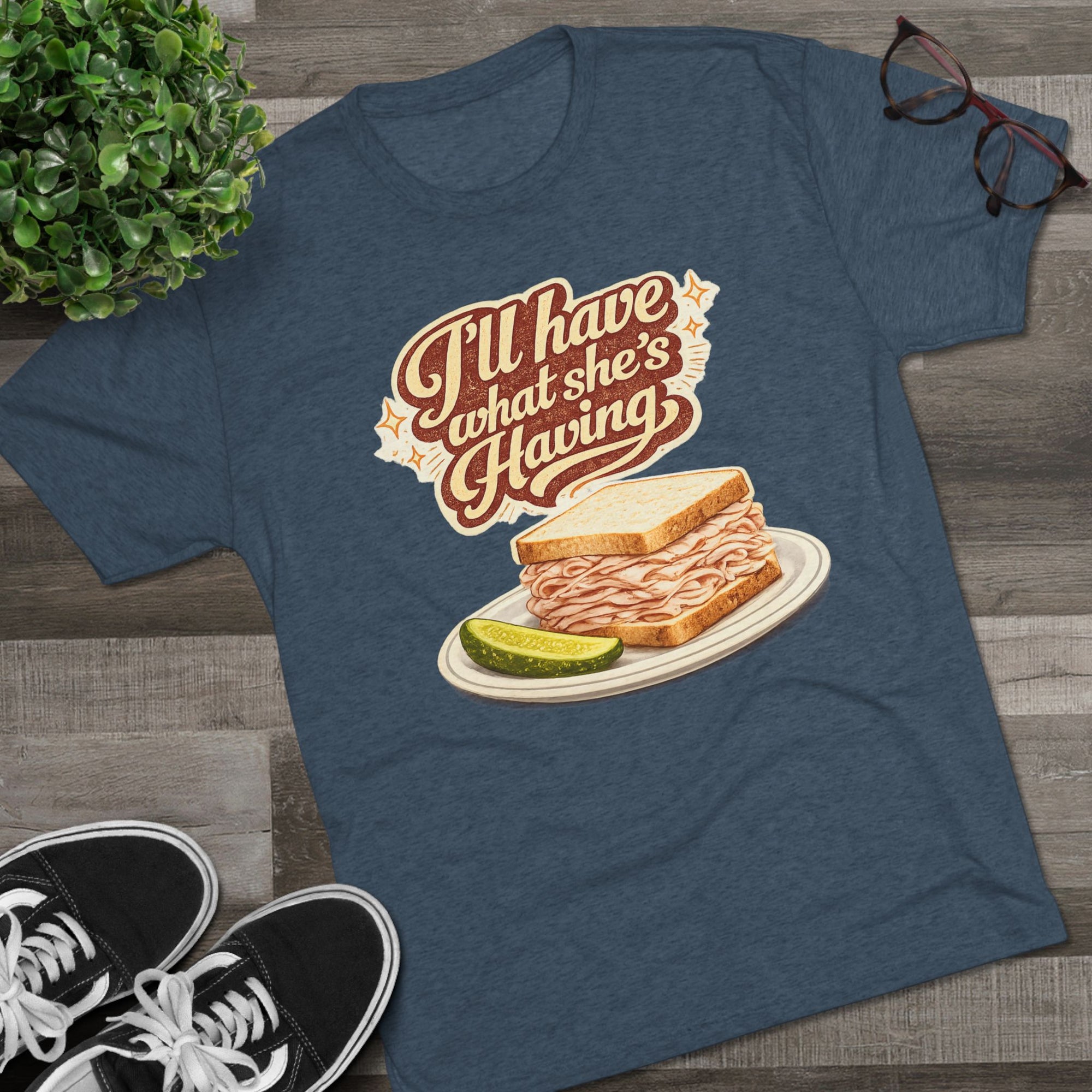 I'll Have What Shes Having Shirt, Funny Deli Sandwich Tee, Movie Quote T-Shirt, Foodie Gift for Her, Retro Graphic Tee, Rom Com Fan Shirt