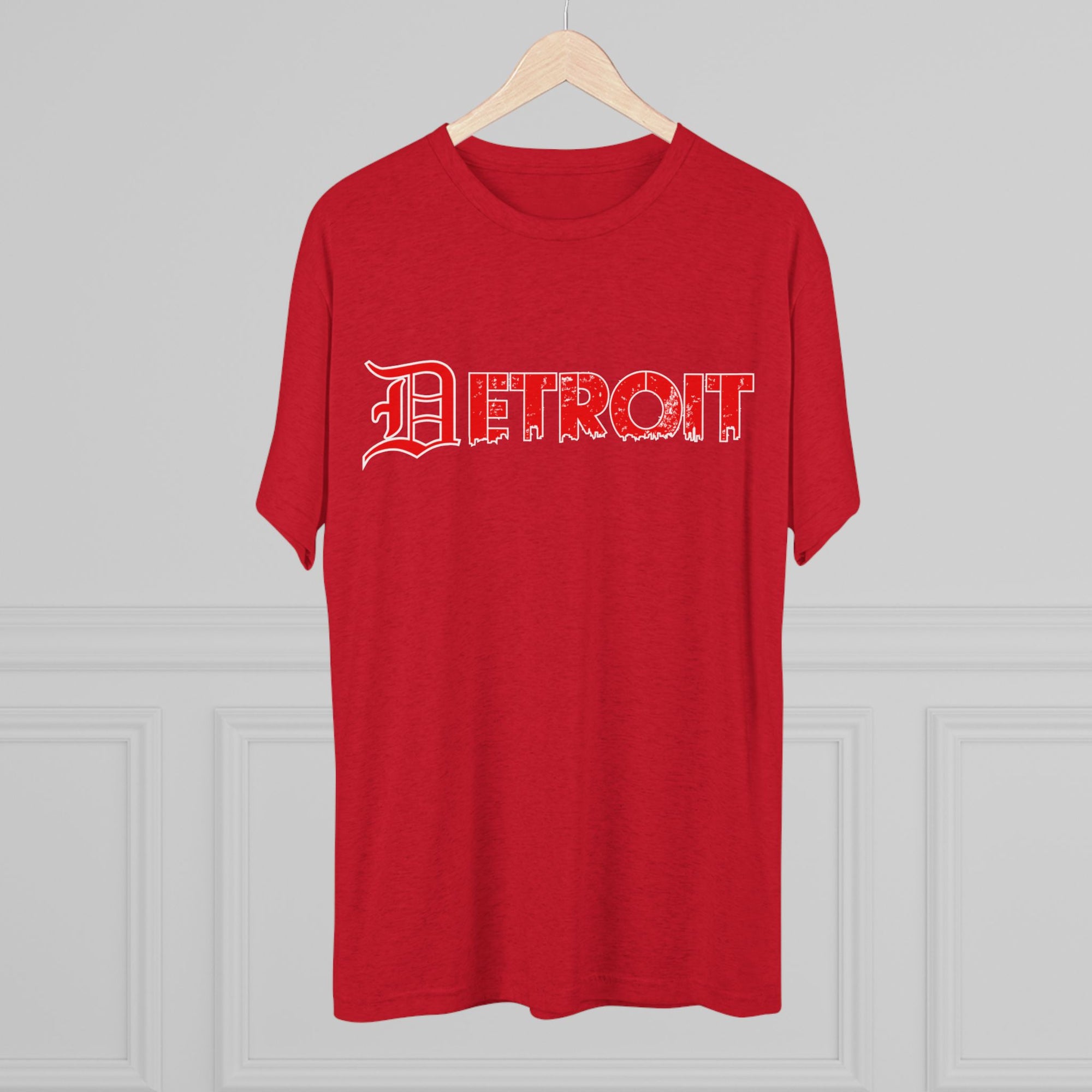 Detroit Triblend T-Shirt | Old English Detroit Tee | Super Soft Vintage Detroit Shirt | Premium Detroit Streetwear | Motor City Tee