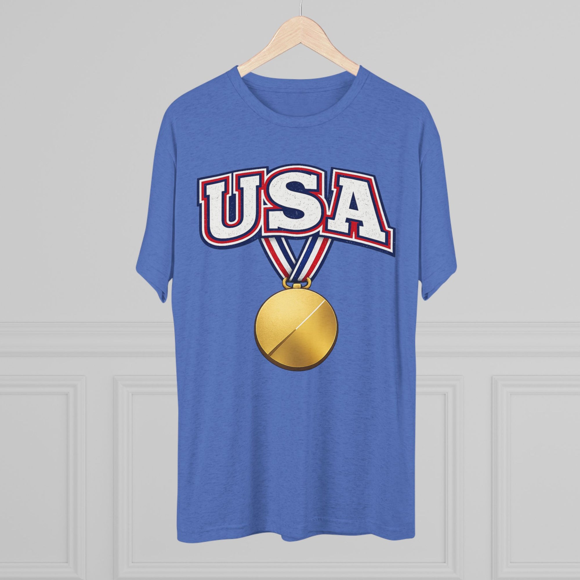 USA Medal Graphic Tee | Patriotic Sports Shirt, 4th of July Apparel