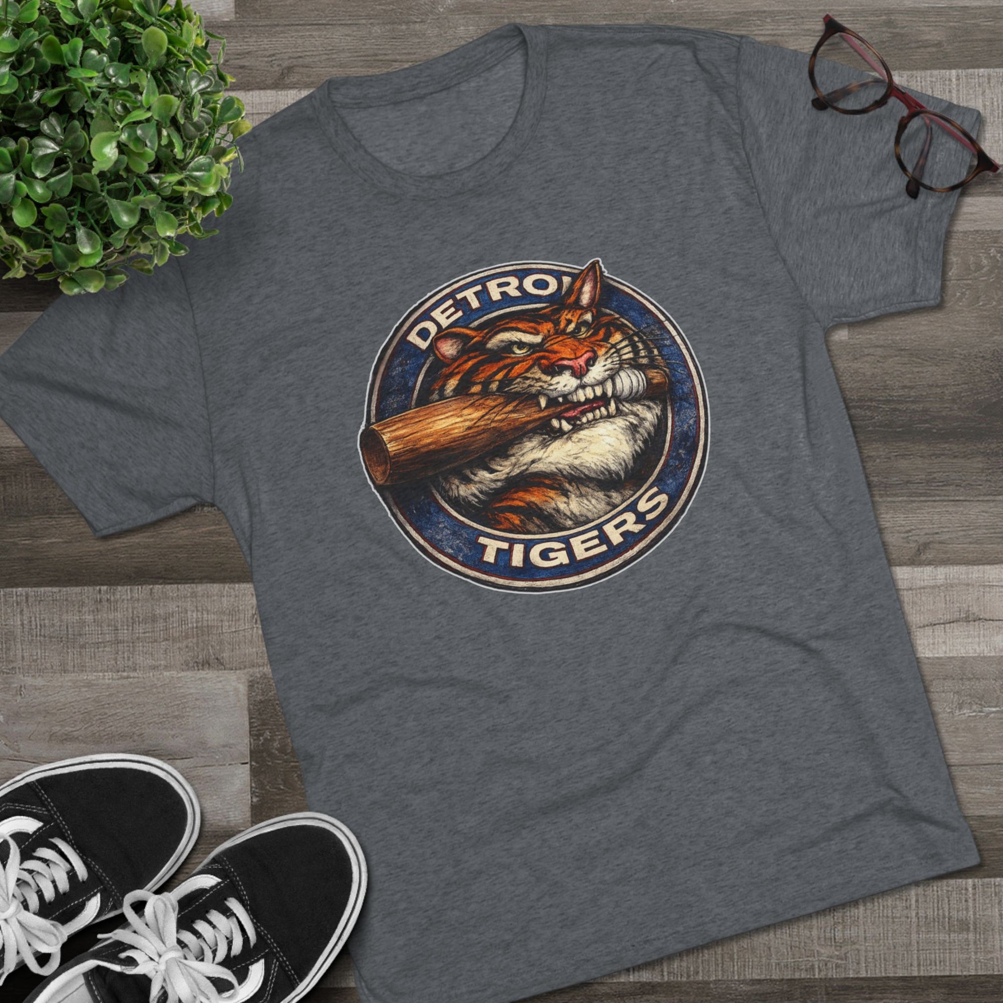 Detroit Tigers Vintage Shirt | Gritty Tiger Graphic Tee | Retro Detroit Baseball Shirt | Kitty Shirt | Motor City Tee | Old School Baseball